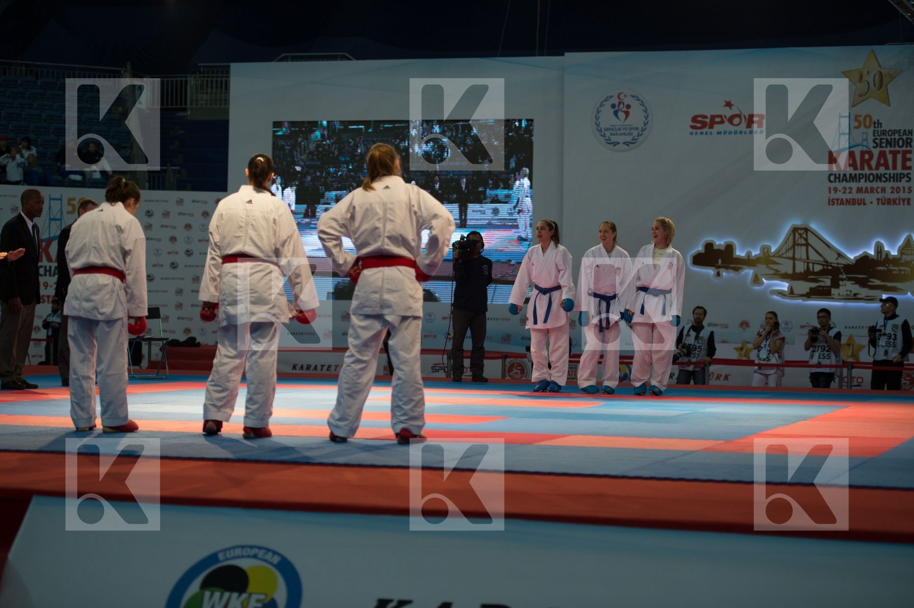 Croatia female finals kumite Russian Federation team