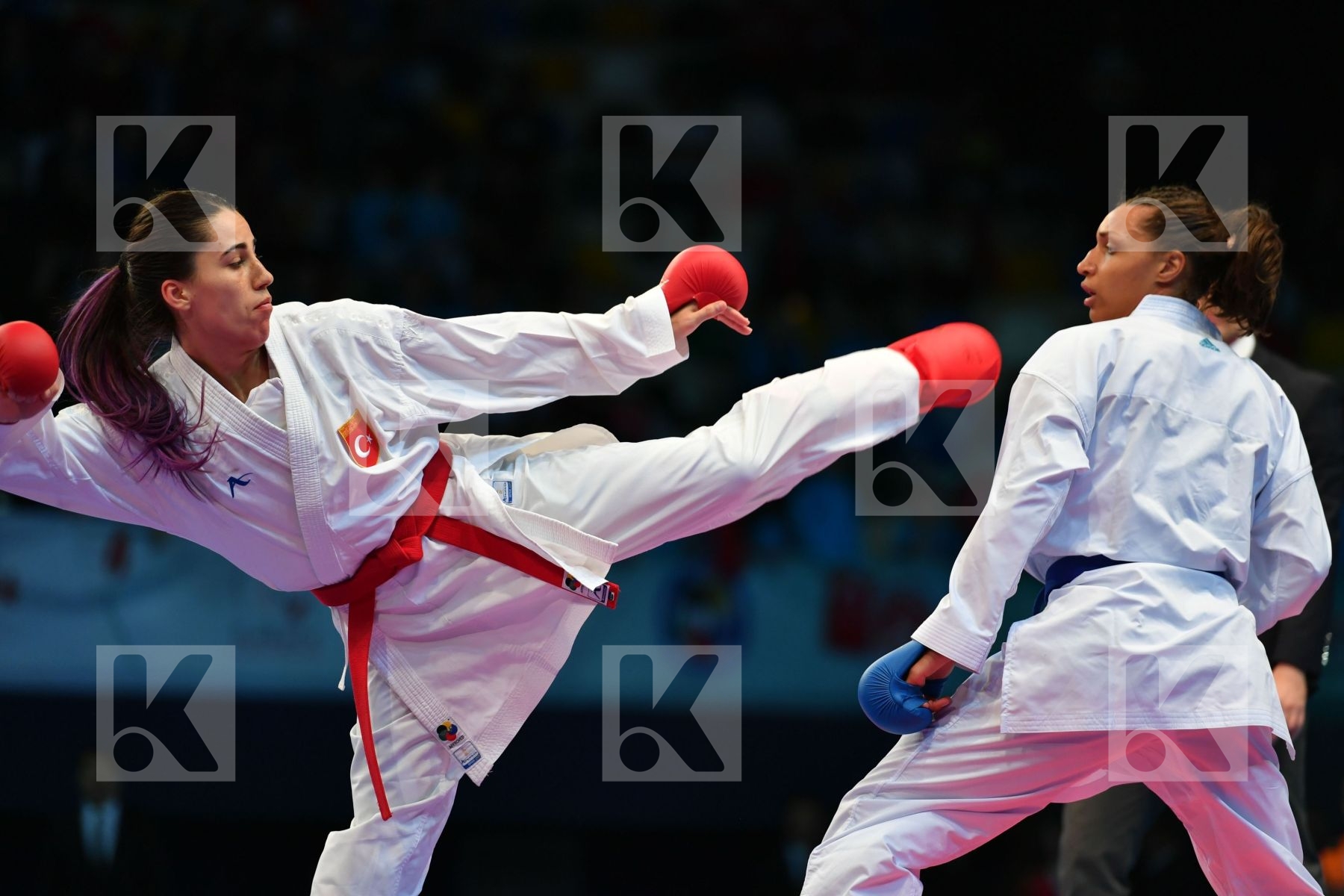 Female kumite 68+ kg Florentin Anne laure France Hocaoglu Meltem