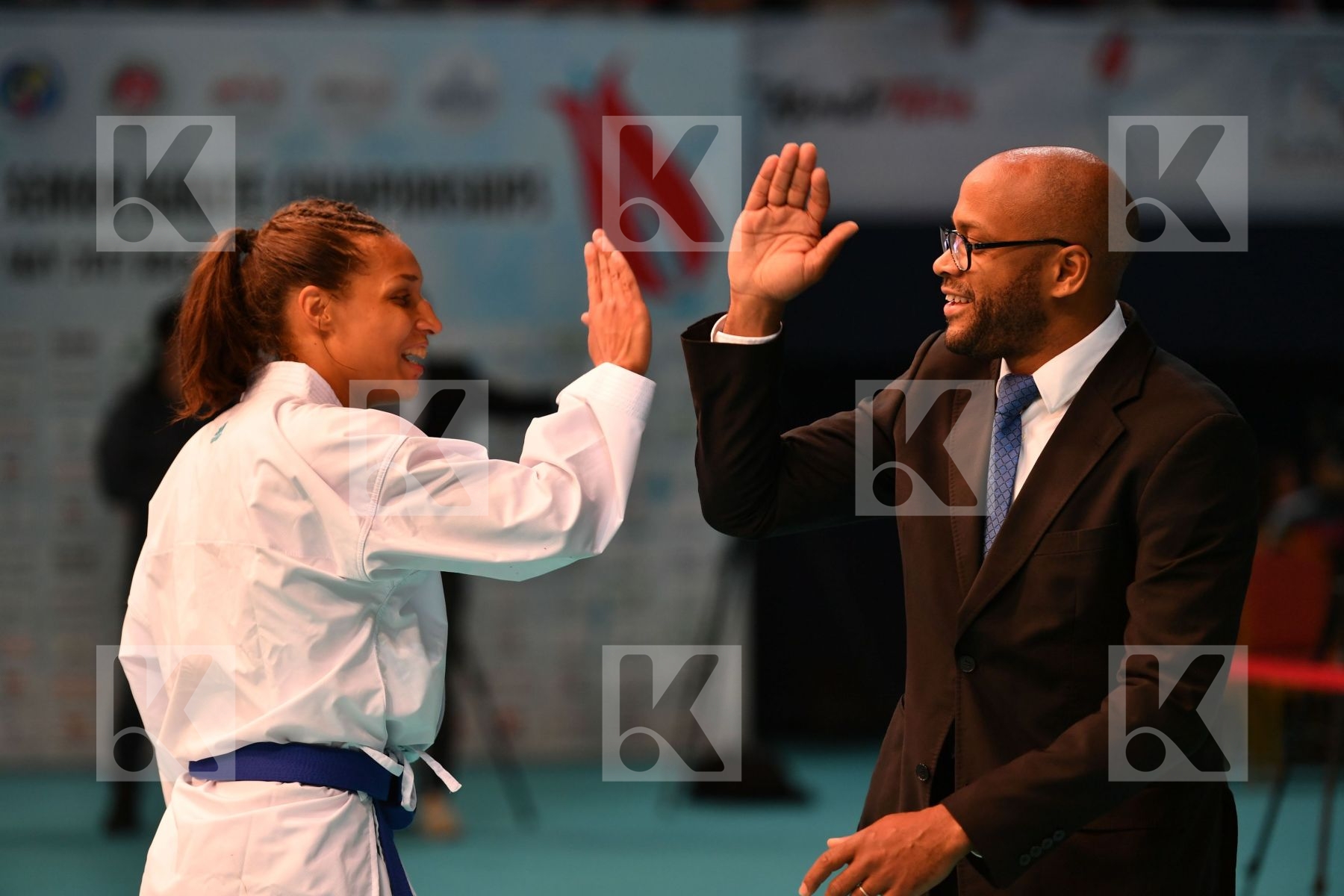 Female kumite 68+ kg Florentin Anne laure France Hocaoglu Meltem