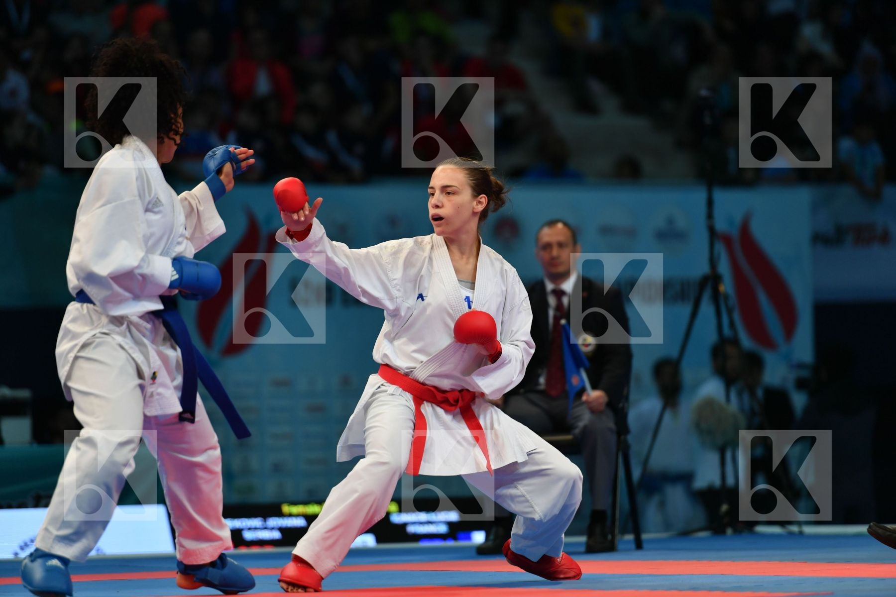 Female kumite -61 kg France Ignace Lucie Prekovic Jovana Serbia