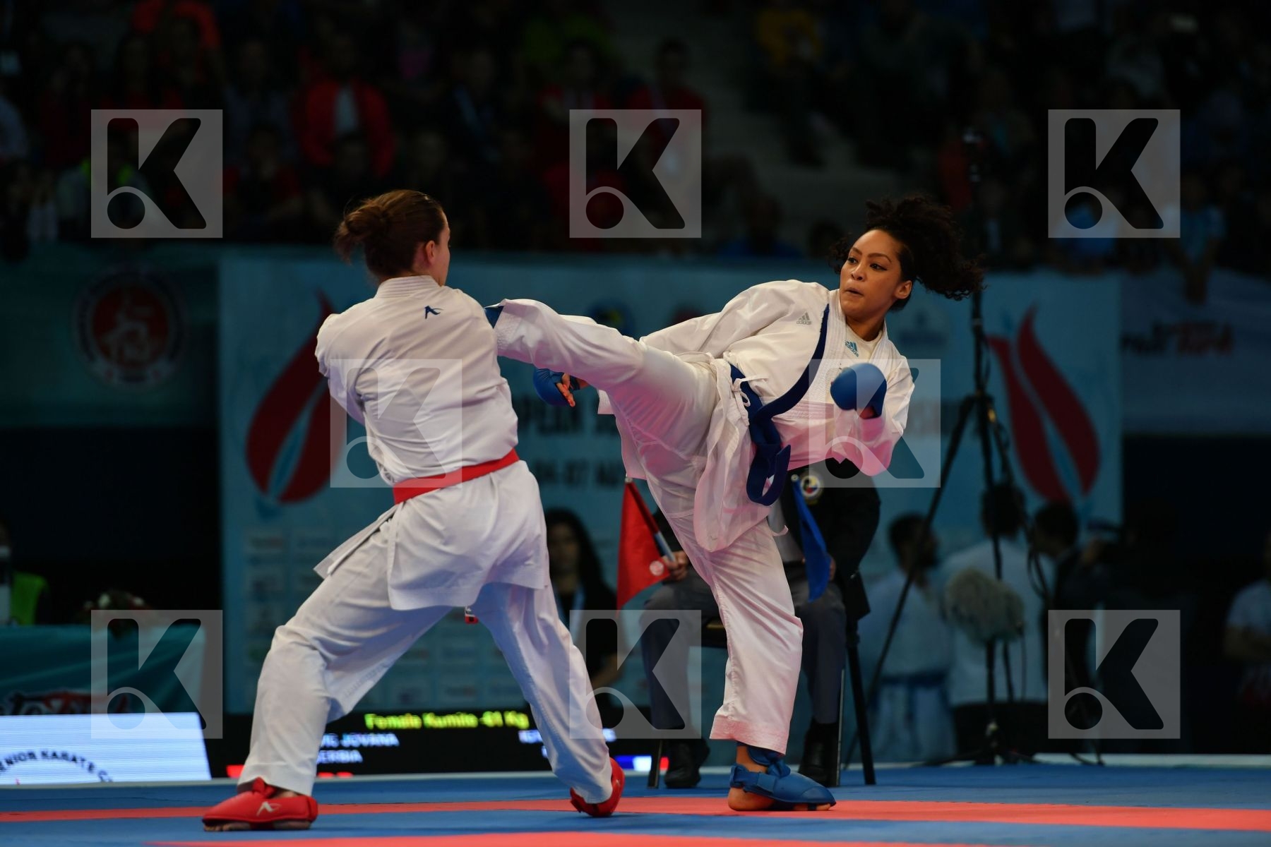 Female kumite -61 kg France Ignace Lucie Prekovic Jovana Serbia