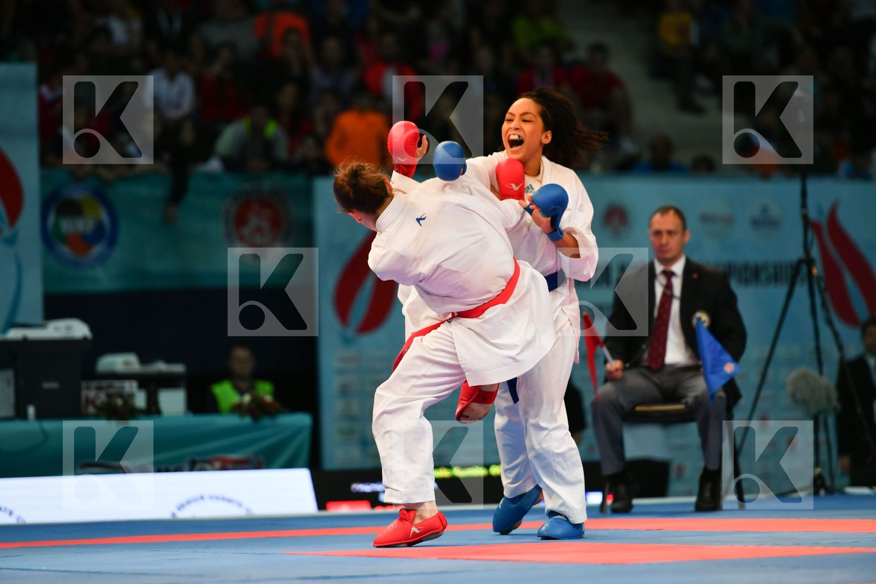 Female kumite -61 kg France Ignace Lucie Prekovic Jovana Serbia