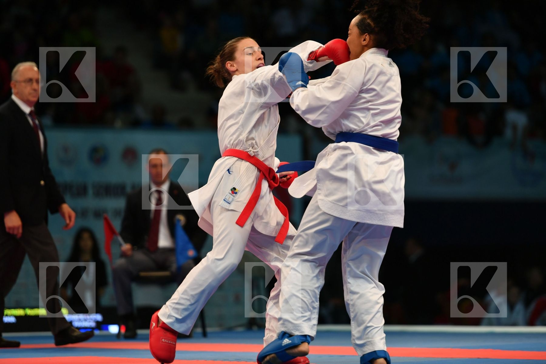 Female kumite -61 kg France Ignace Lucie Prekovic Jovana Serbia