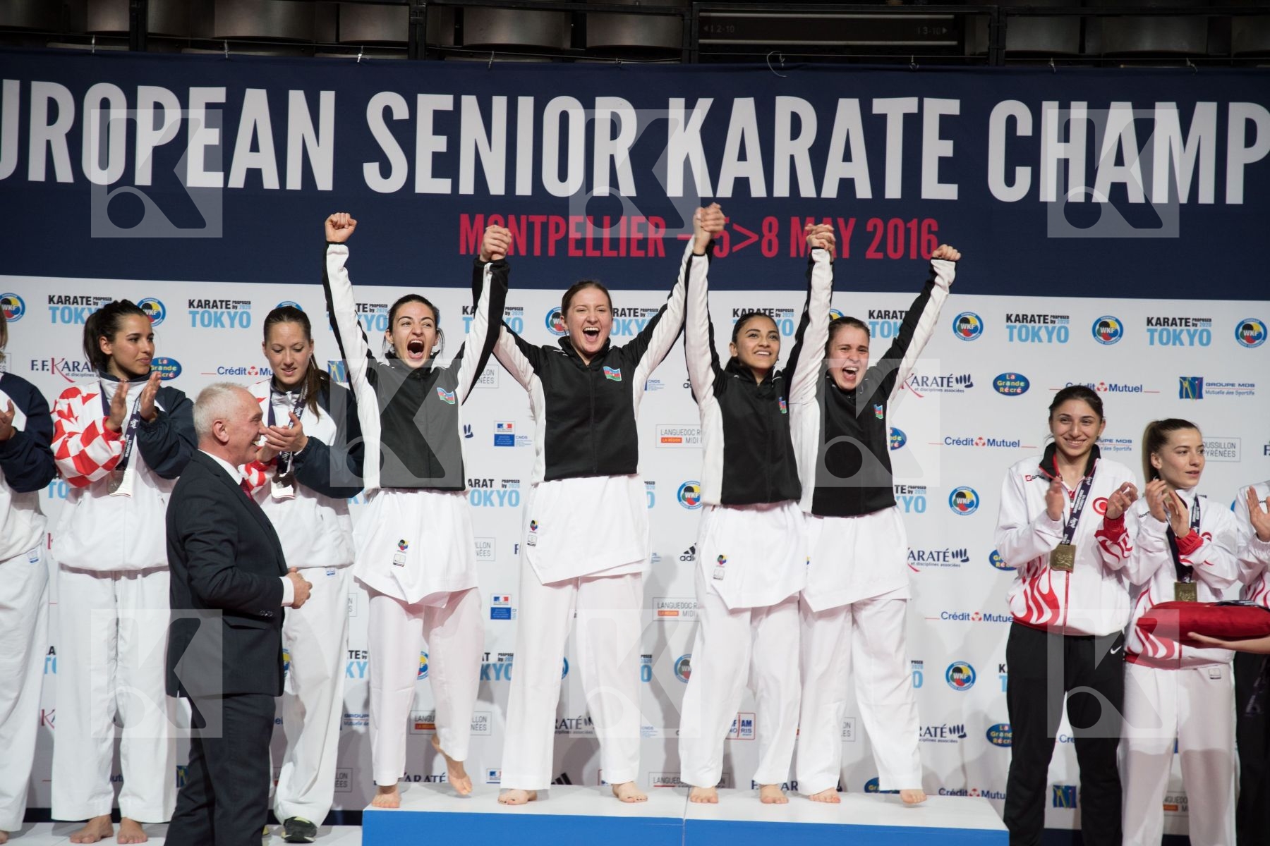Azerbaijan Female kumite podium team