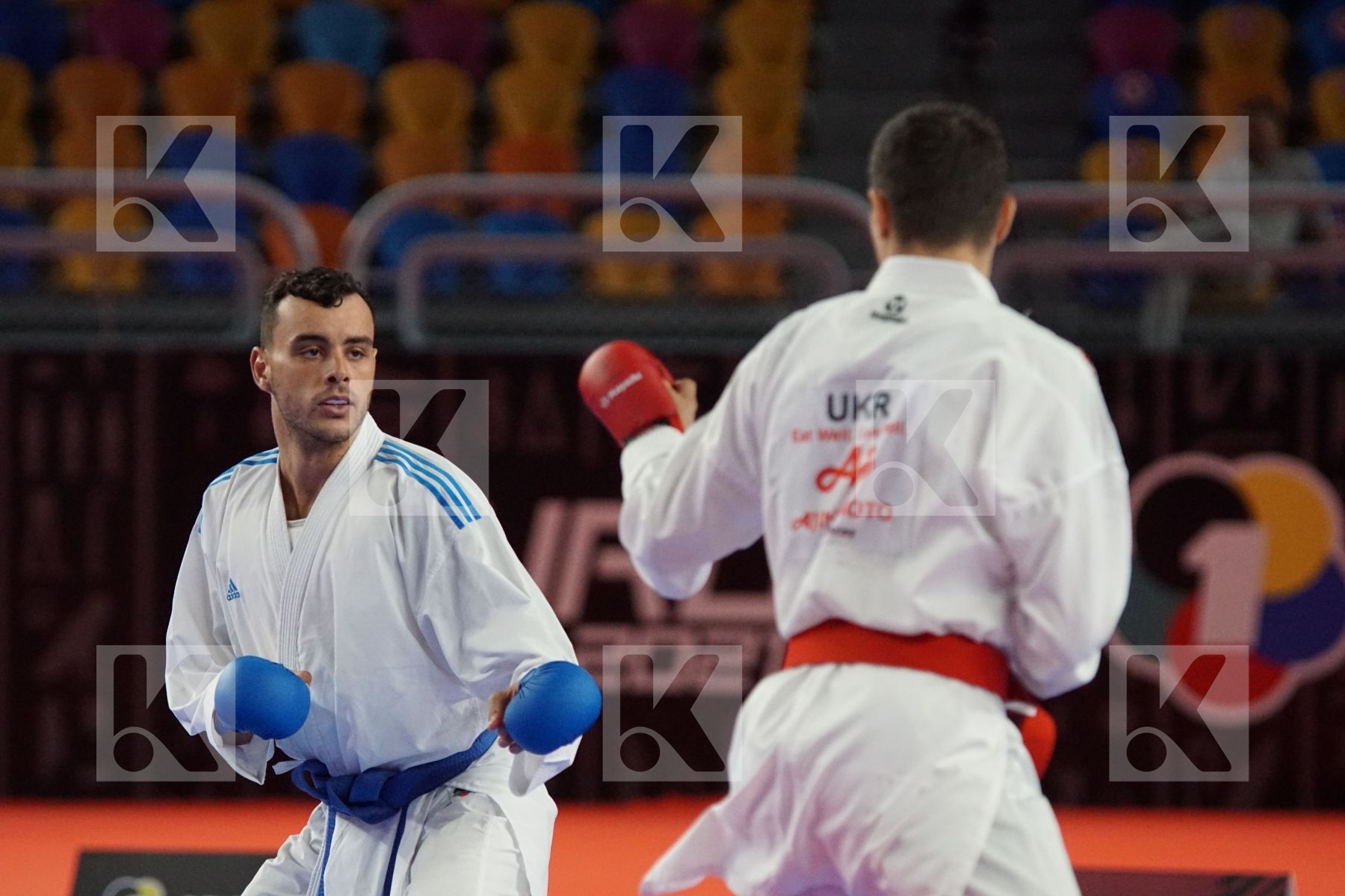 Andrii ZAPLITNYI (UKRAINE) vs (Andrea ORTENZI (ITALY) in Male Kumite -75 Kg - Bronze bout