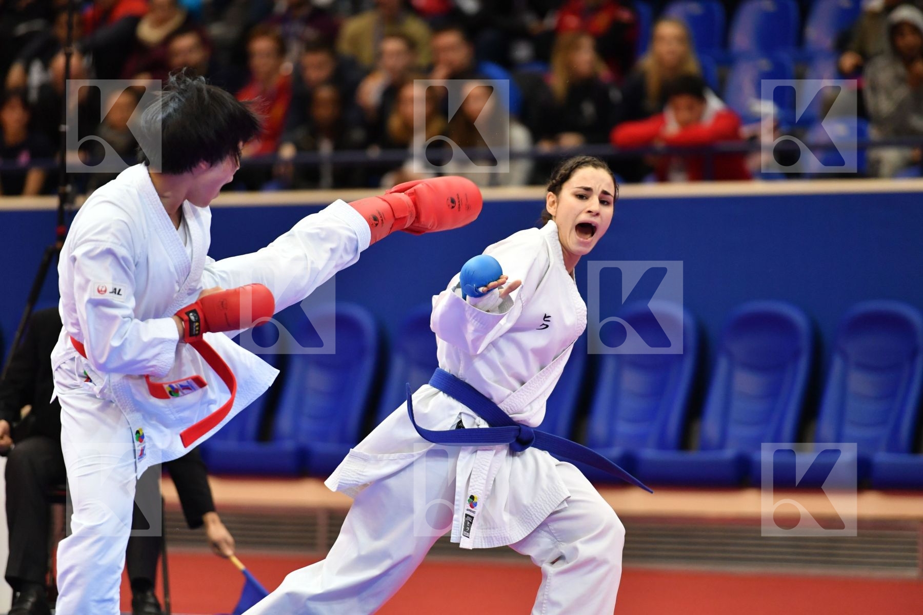 Female kumite -68 kg Japan Quirici Elena Someya Kayo Switzerland