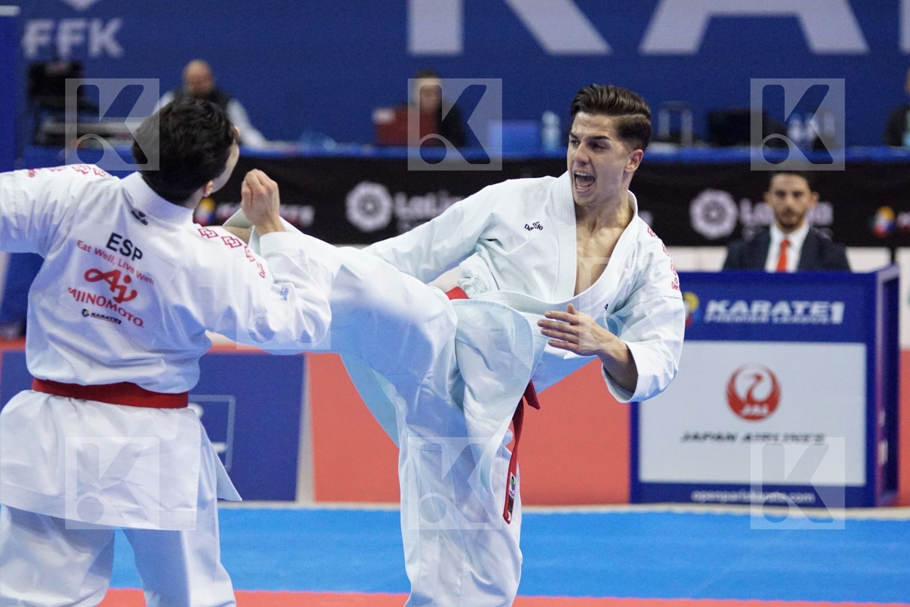 Spain vs. Turkey in Male Team Kata - Gold match