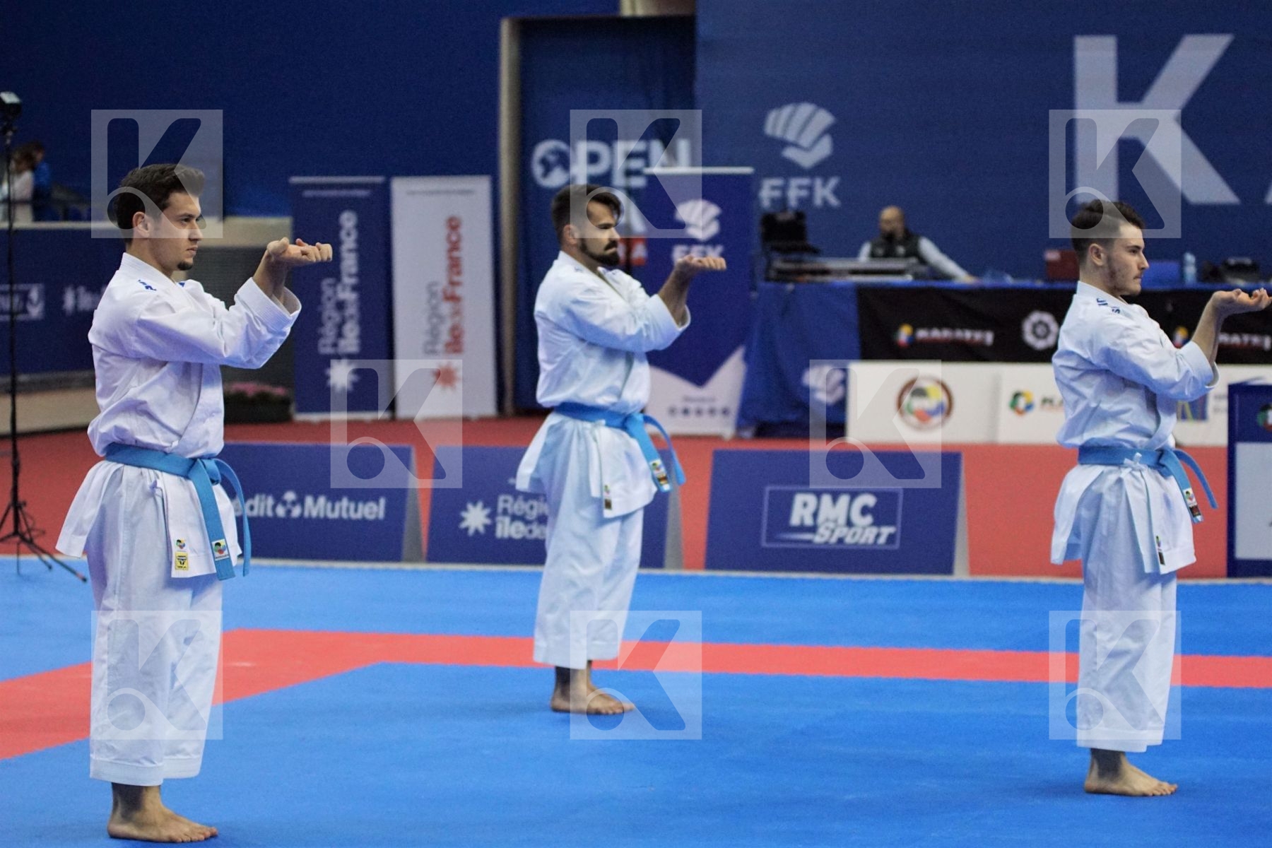 Spain vs. Turkey in Male Team Kata - Gold match