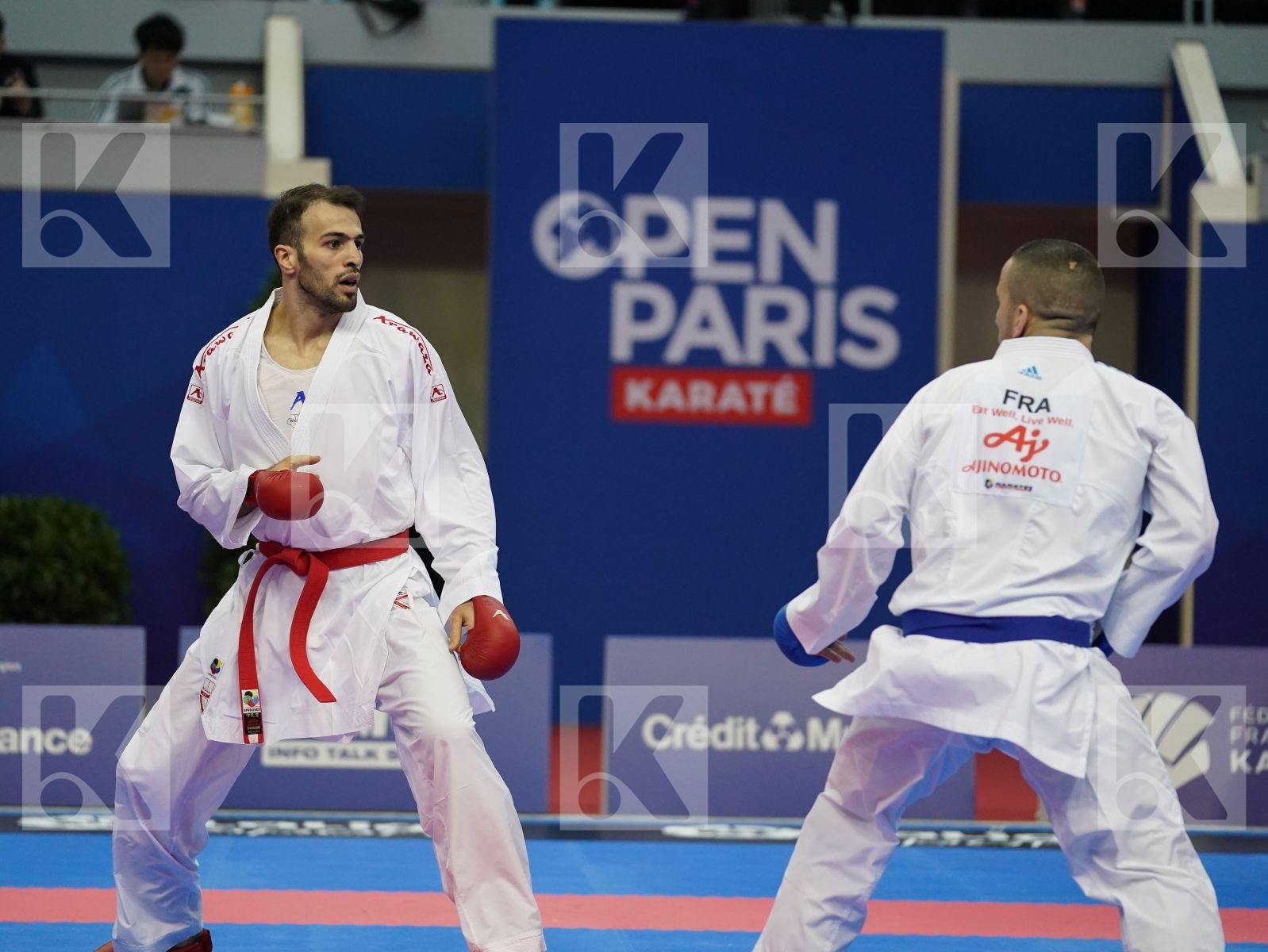 ASGARI GHONCHEH BAHMAN (IRAN) vs DA COSTA LOGAN (FRANCE) in Senior Kumite -75 Kg - Gold bout