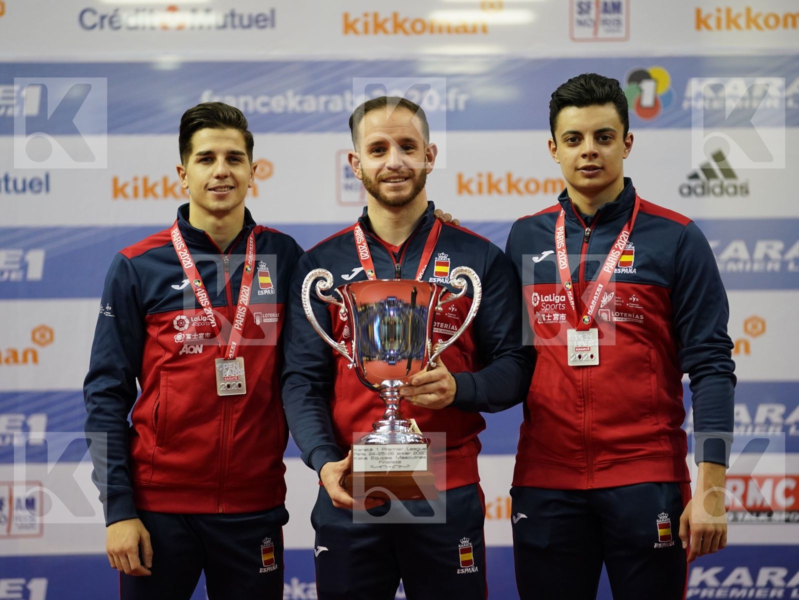 SPAIN in Senior Team Male Kata - Podium ceremony