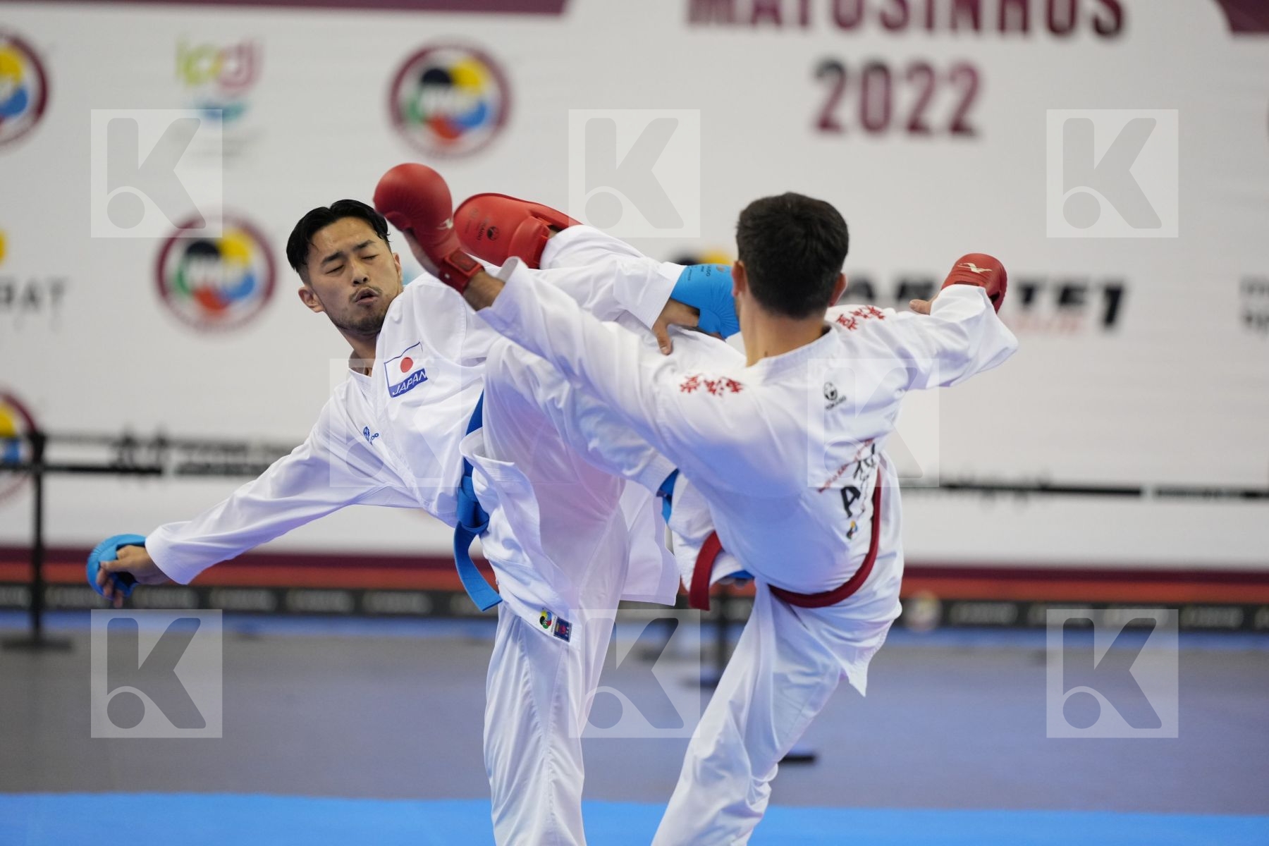 Kumite bronze bout featuring AGHALARZADE TURAL & Nakano Soichiro