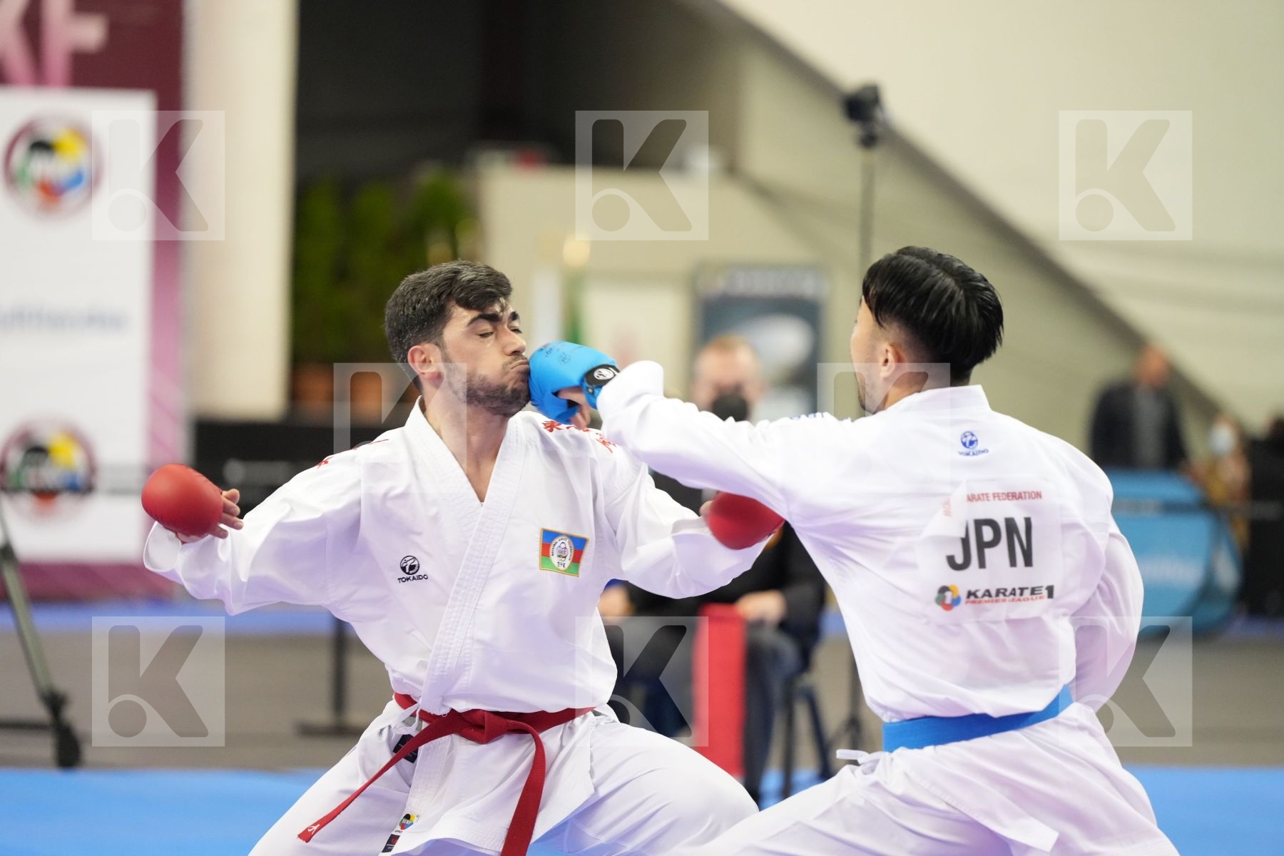 Kumite bronze bout featuring AGHALARZADE TURAL & Nakano Soichiro