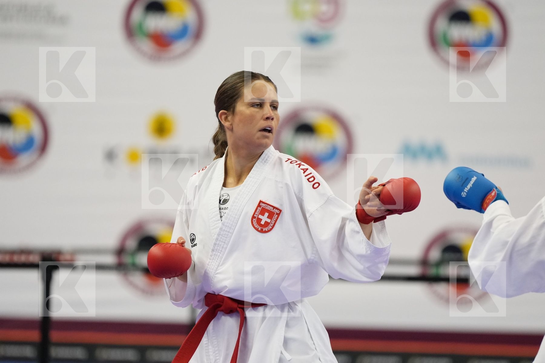 Kumite bronze bout featuring Creemers Ingrid & KAUFMANN FABIENNE