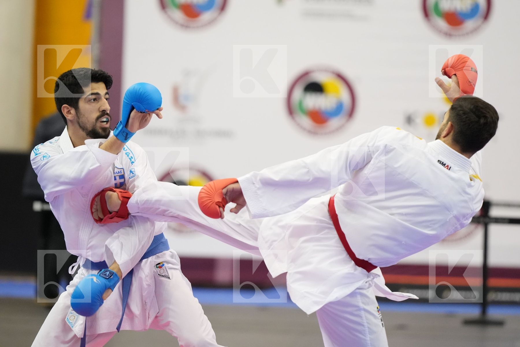 Kumite final bout featuring CRESCENZO ANGELO & XENOS CHRISTOS-STEFANOS