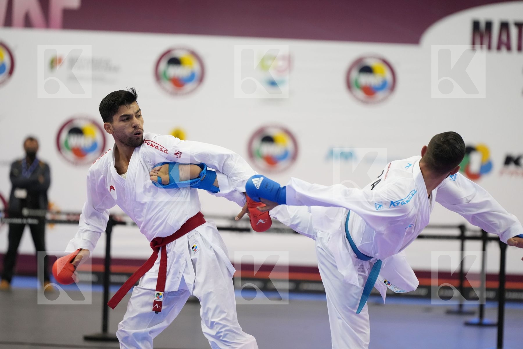 Kumite final bout featuring ALMASATFA ABDEL RAHMAN & DA COSTA STEVEN