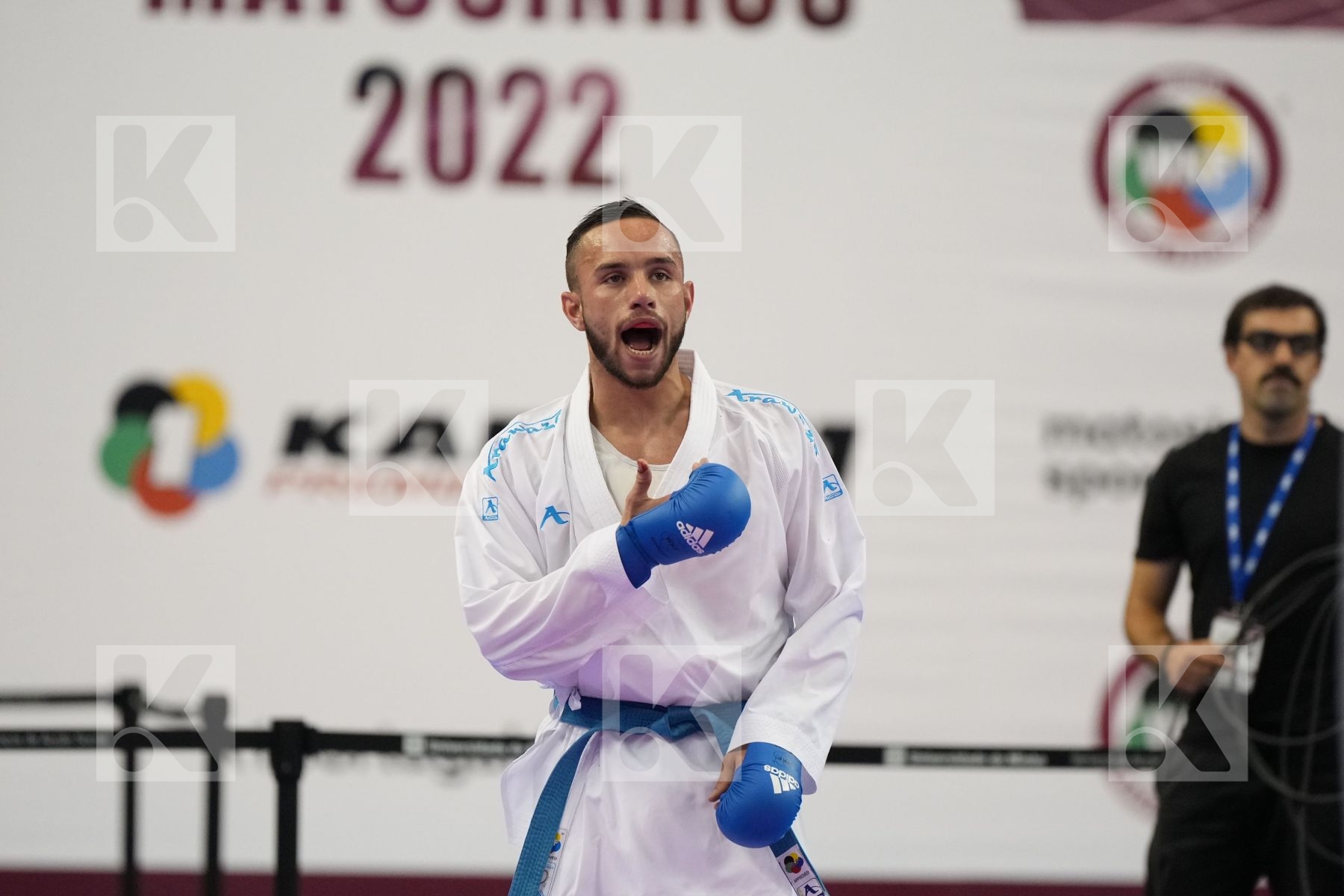 Kumite final bout featuring ALMASATFA ABDEL RAHMAN & DA COSTA STEVEN