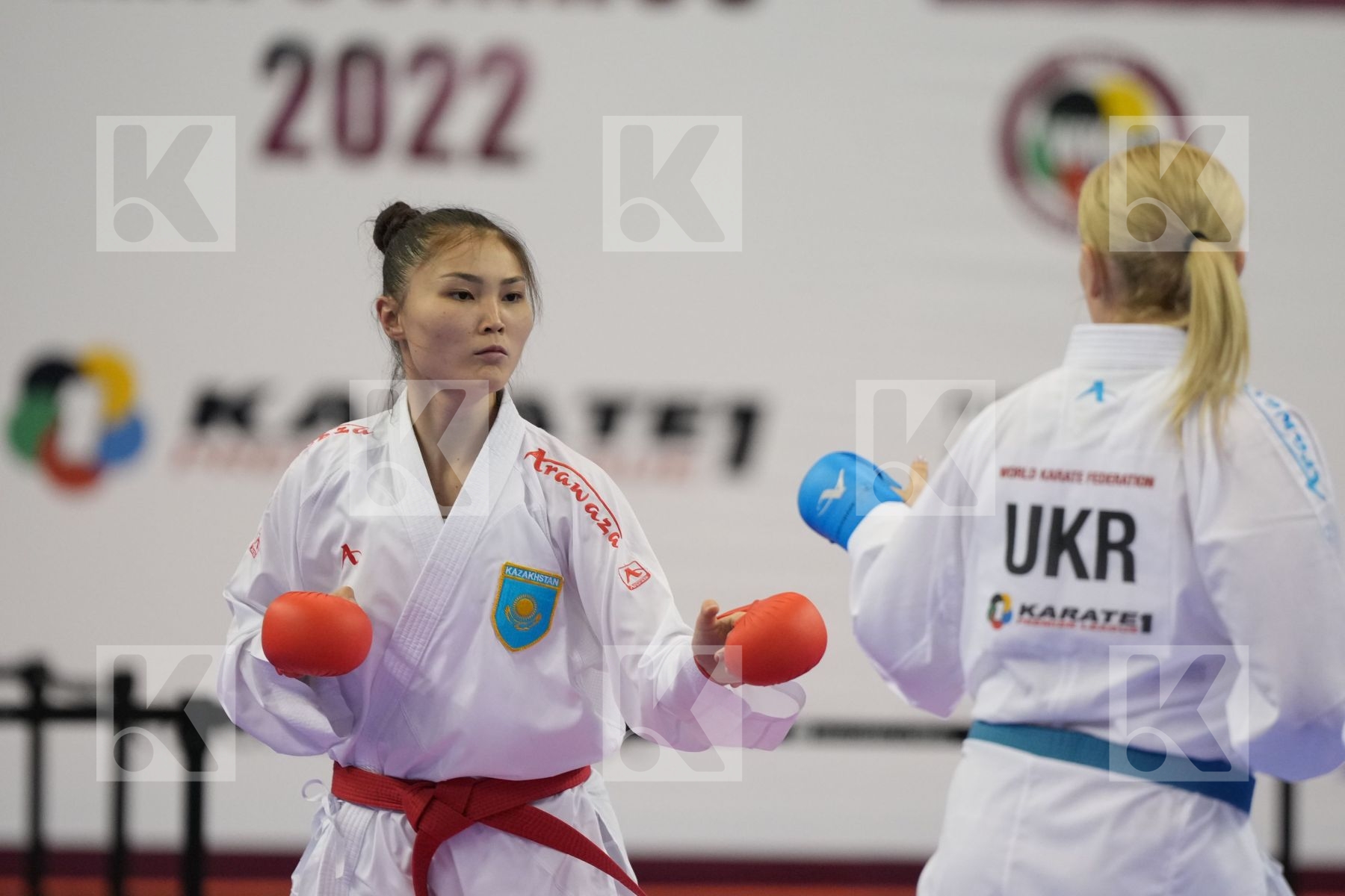 Kumite final bout featuring KANAY ASSEL & SEROGINA ANITA