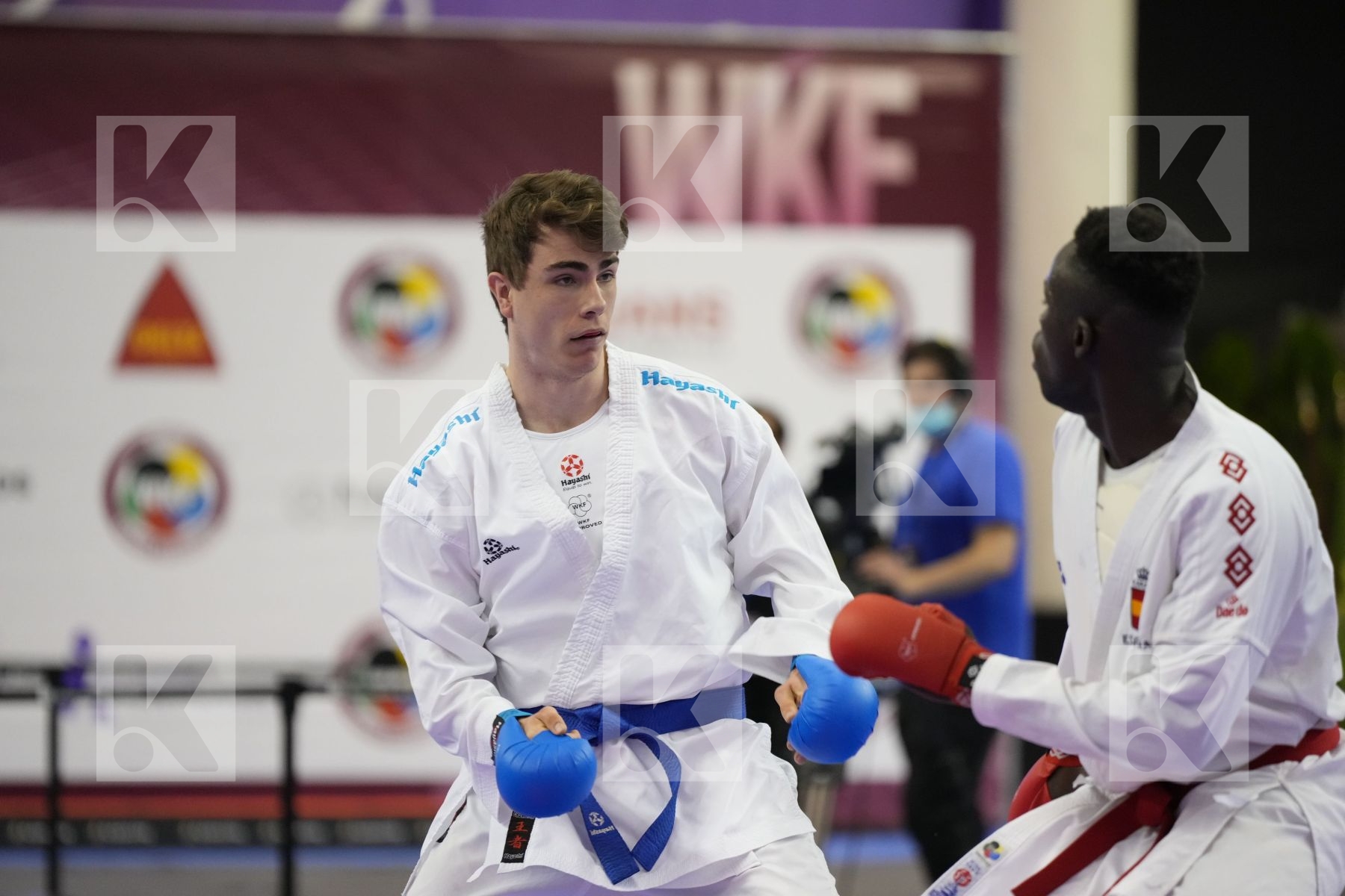 Kumite final bout featuring SECK SAKHO BABACAR & Timmermans Rob