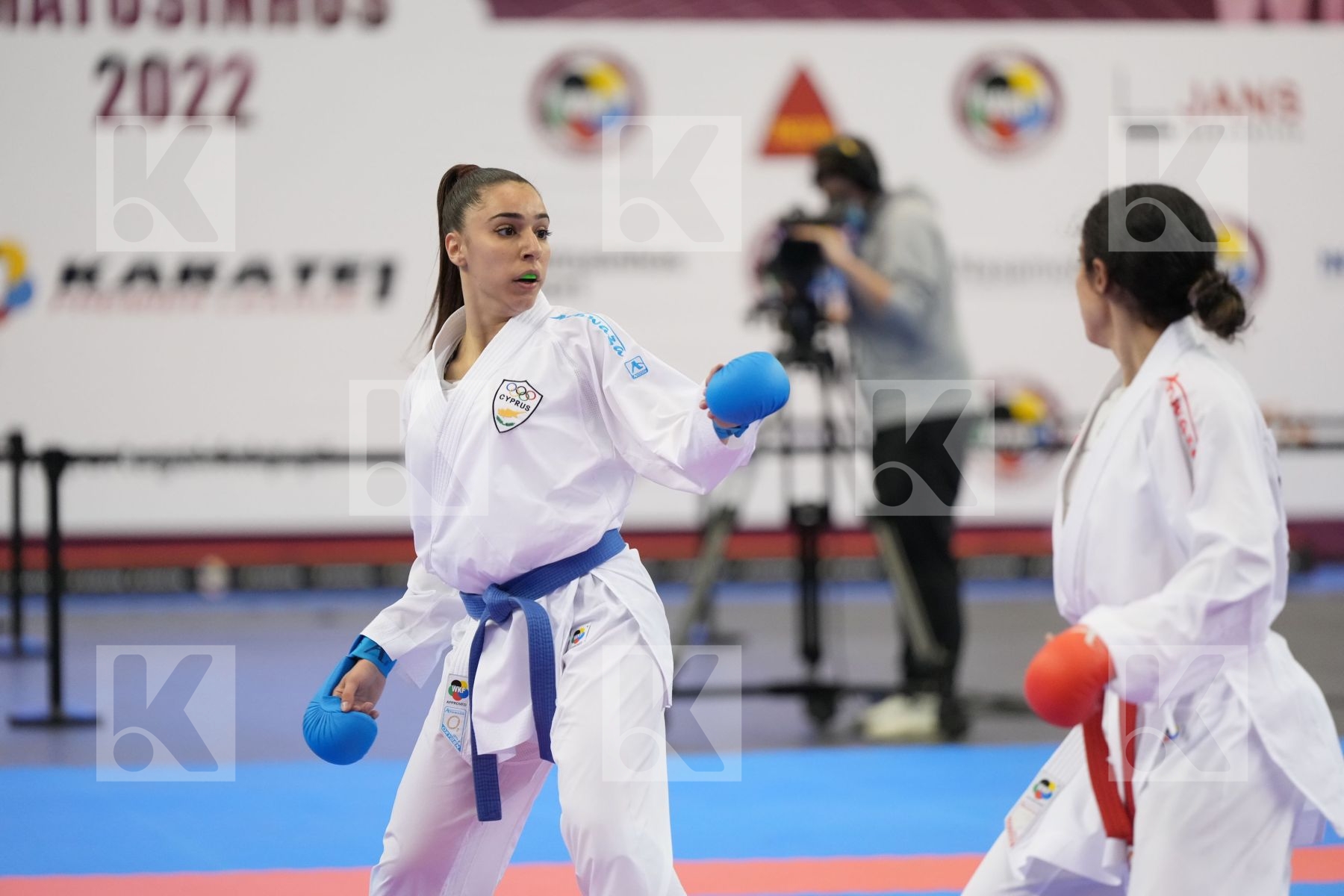 Kumite bronze bout featuring Sara Leal & Irene Kontou