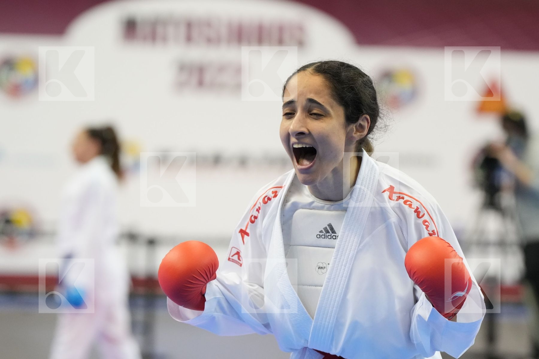 Kumite bronze bout featuring Sara Leal & Irene Kontou