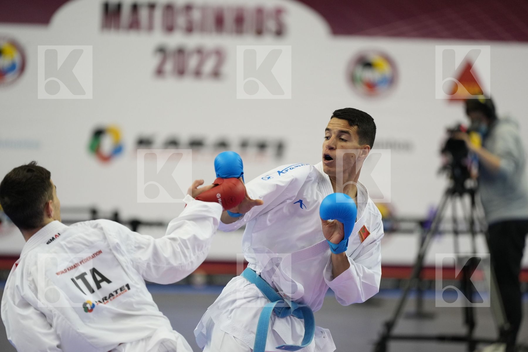 Kumite bronze bout featuring Danilo Greco & Oussama Edari
