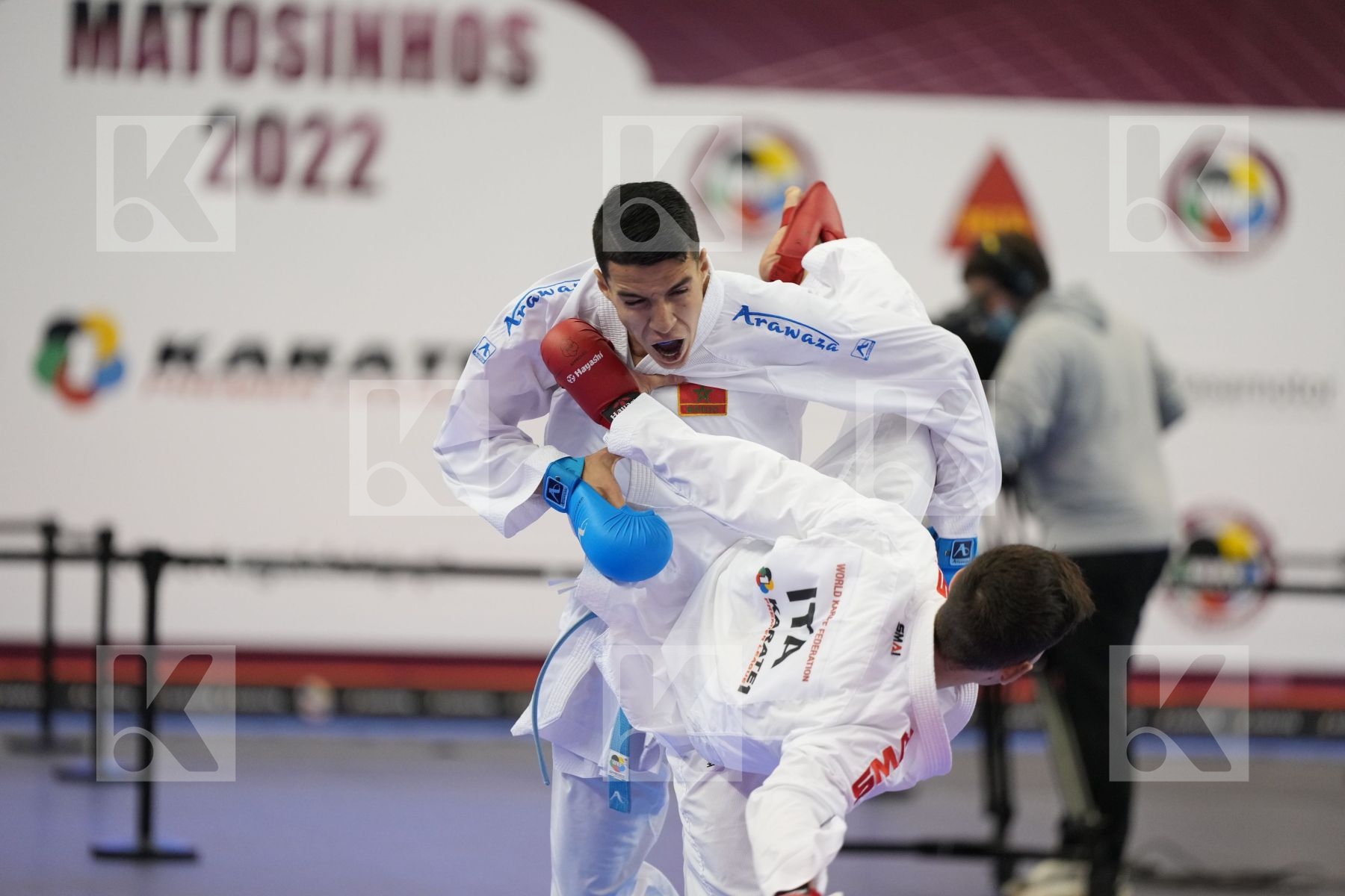 Kumite bronze bout featuring Danilo Greco & Oussama Edari