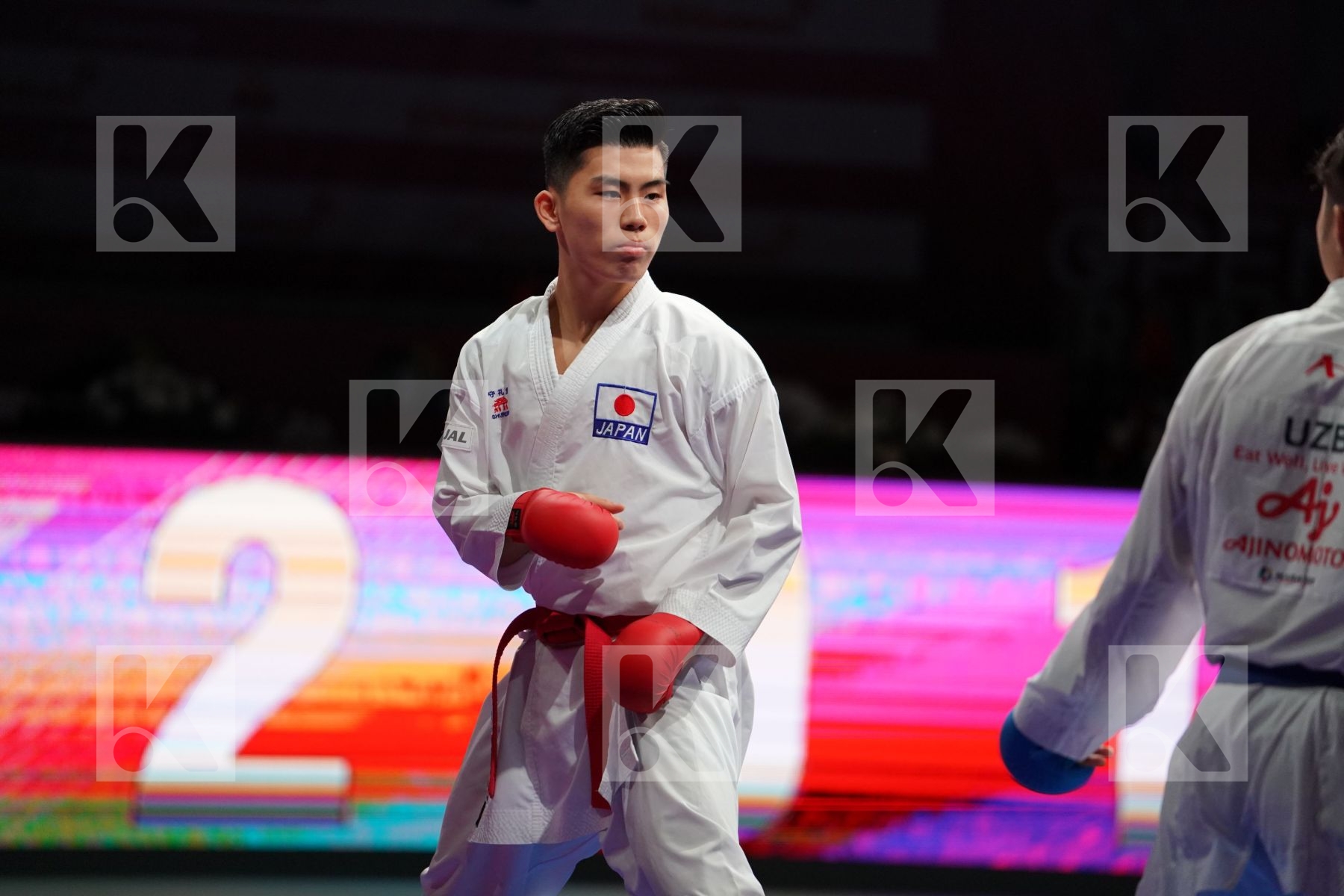 MINAMI YUNOSUKE (JAPAN) VS SAYMATOV SADRIDDIN (UZBEKISTAN) in Senior Kumite -60 Kg - Bronze bout
