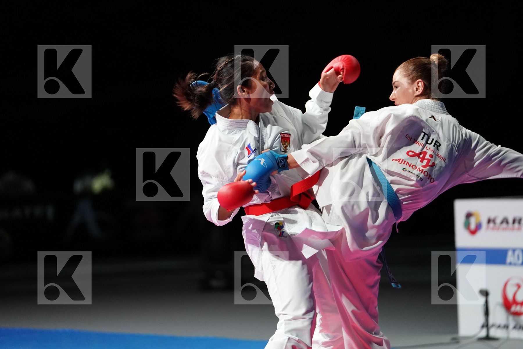 AGUNG SANISTYARANI COK ISTRI (INDONESIA) VS YAKAN TUBA (TURKEY) in Senior Kumite -55 Kg - Bronze bout