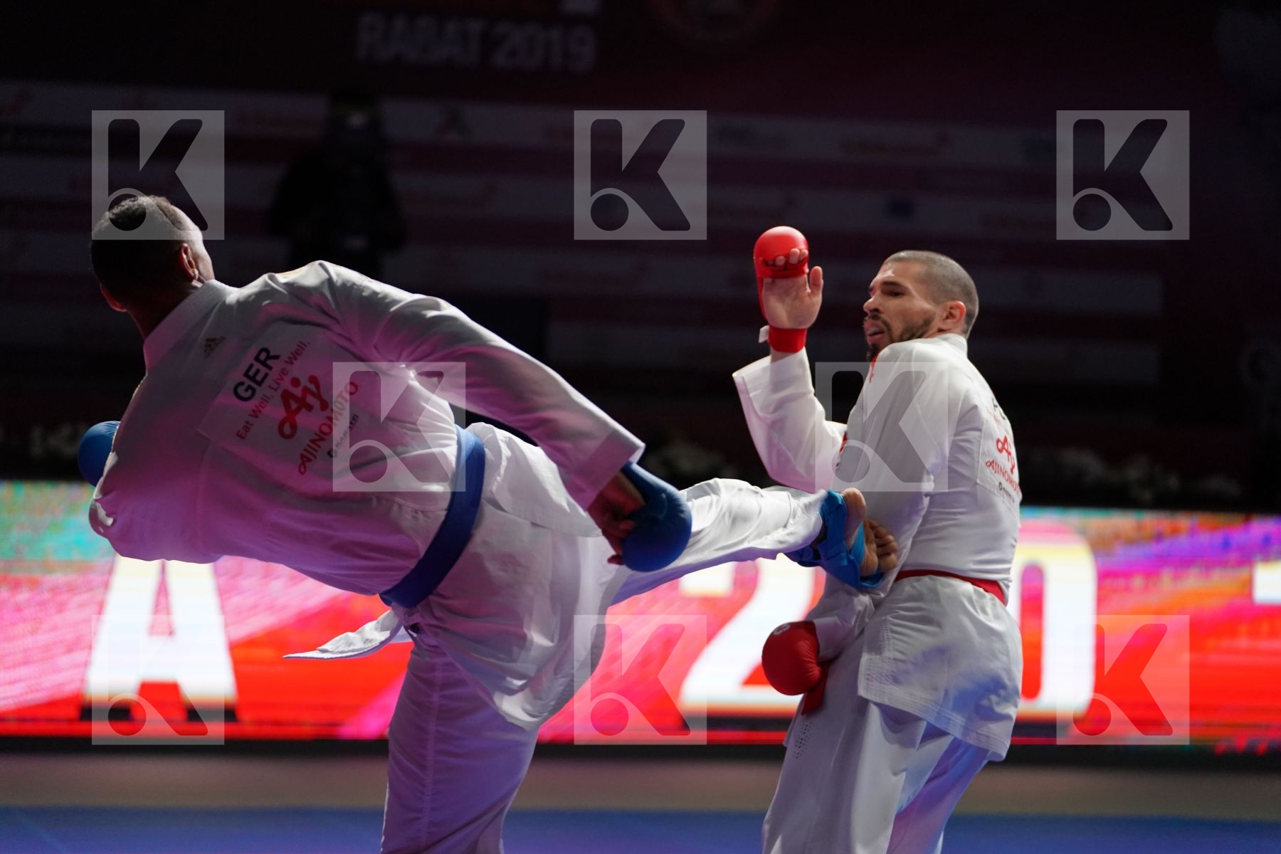 REIS FILIPE (PORTUGAL) VS HORNE JONATHAN (GERMANY) in Senior Kumite 84+ Kg - Bronze bout
