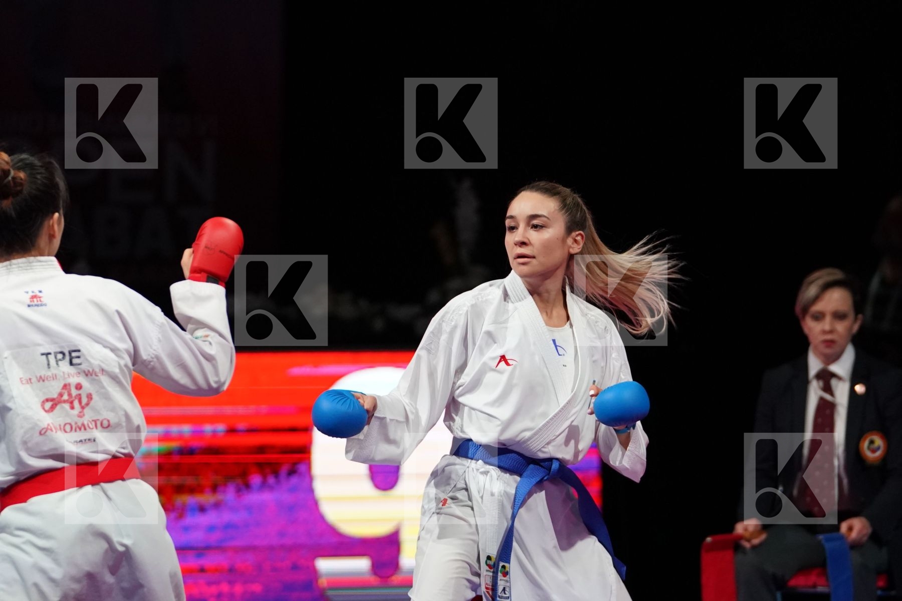 WEN TZU-YUN (CHINESE TAIPEI) VS TERLIUGA ANZHELIKA (UKRAINE) in Senior Kumite -55 Kg - Gold bout
