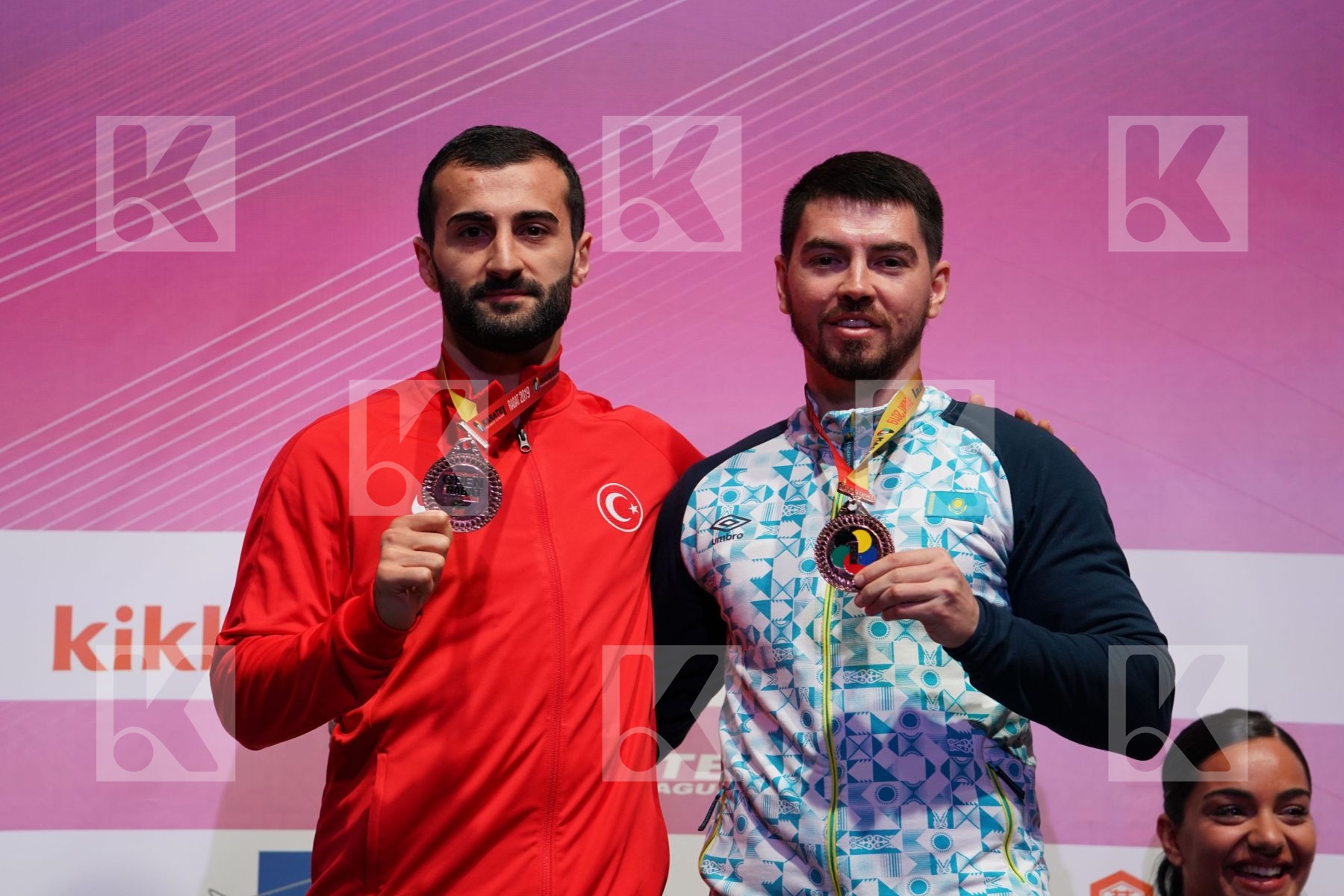 CHIKHMAREV IGOR (KAZAKHSTAN), AKTAS UGUR (TURKEY) during podium ceremony