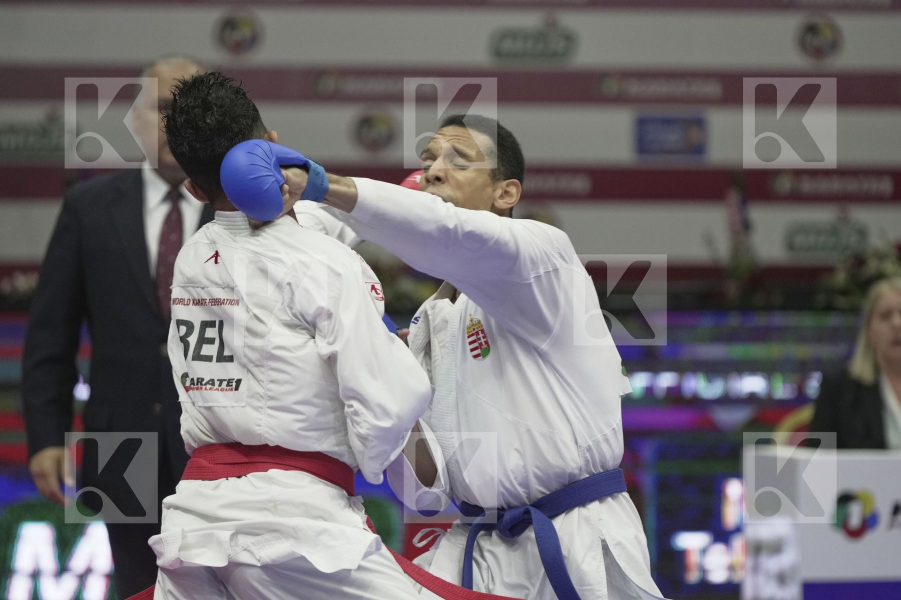 Kumite bronze bout featuring OUALAD HAJ AMAR YOUNESS & TADISSI YVES MARTIAL