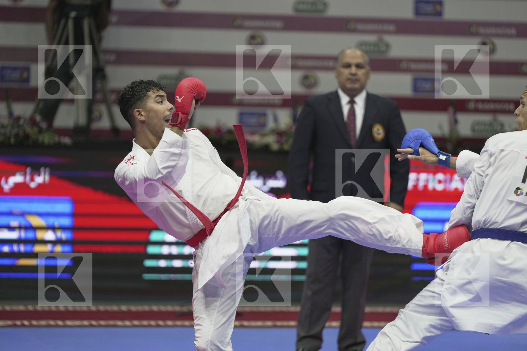 Kumite bronze bout featuring OUALAD HAJ AMAR YOUNESS & TADISSI YVES MARTIAL