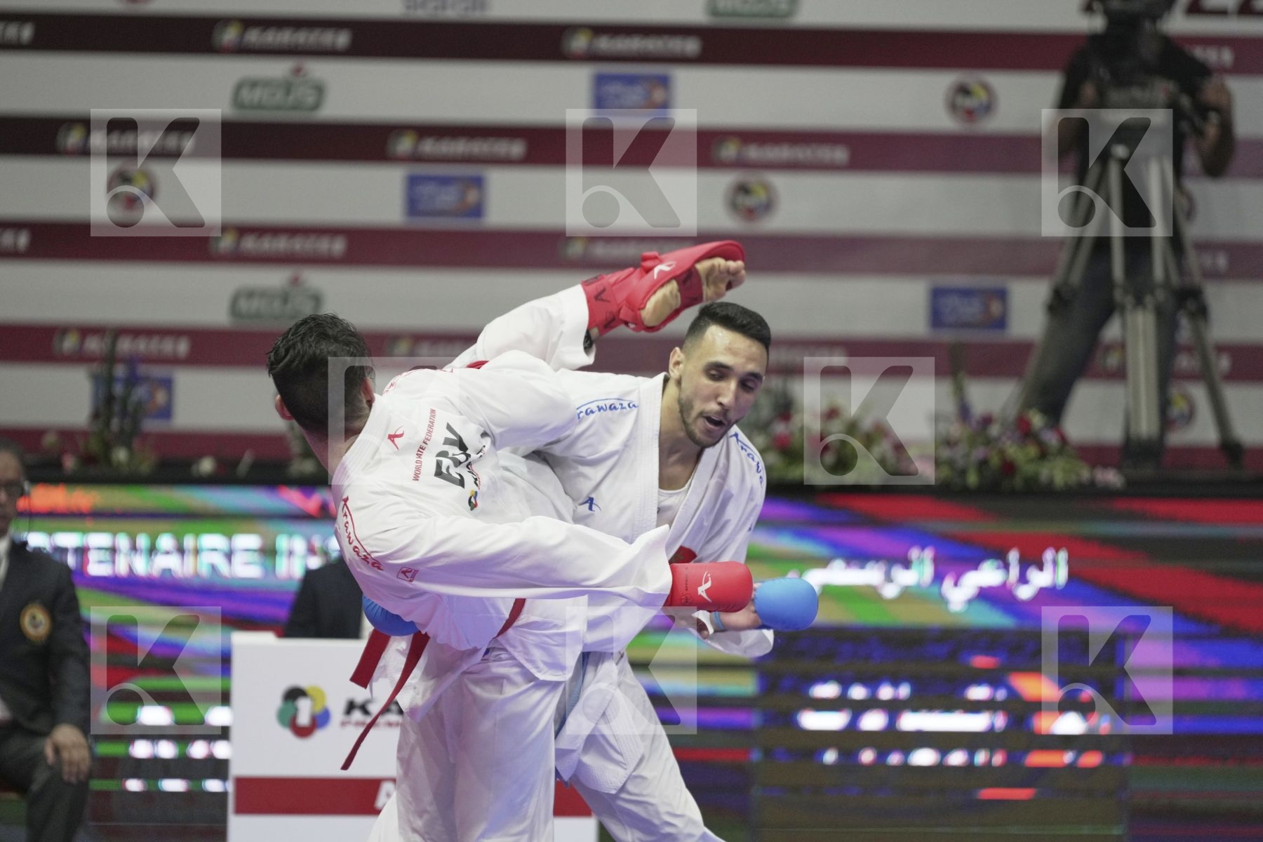 Kumite bronze bout featuring Ramadan Mohamed & ECH-CHAABI NABIL