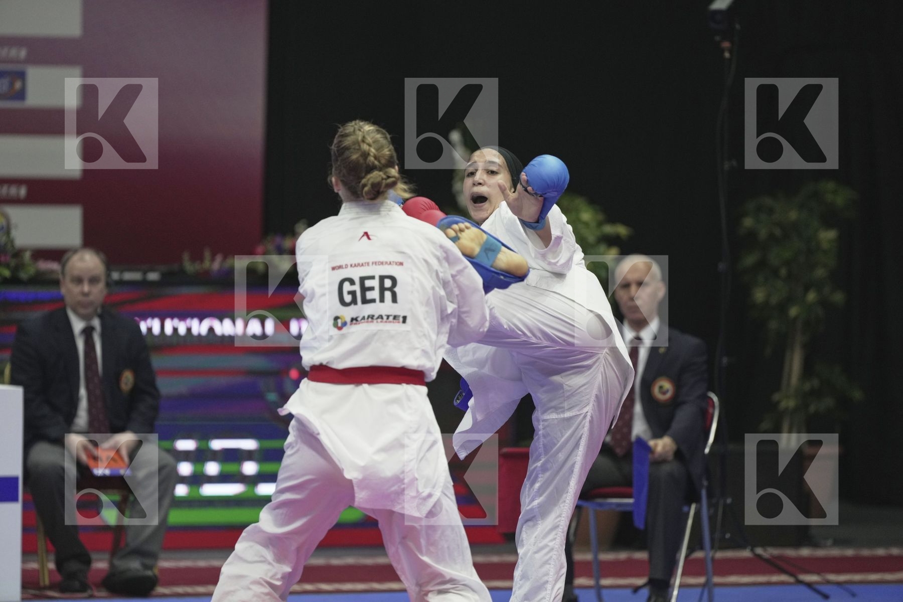 Kumite bronze bout featuring STAMER SELINA & HELMY HABIBA