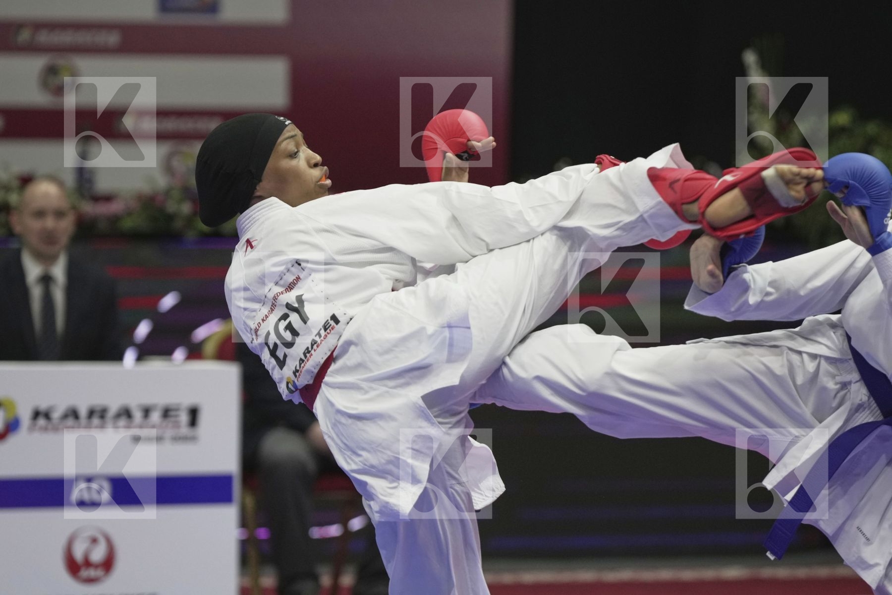 Kumite final bout featuring TERLIUGA ANZHELIKA & YOUSSEF AHLAM