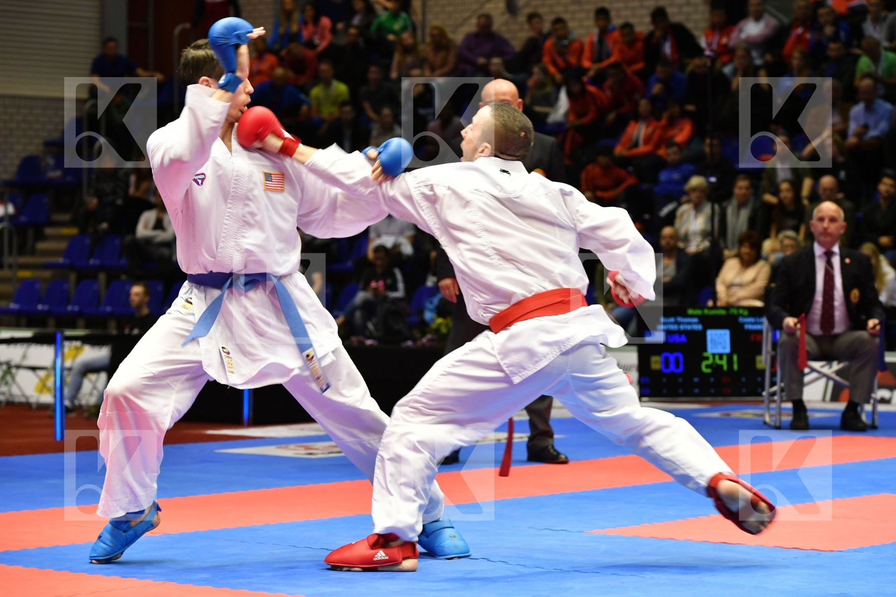 Costa Logan France Male kumite -75 kg Scott Thomas United states