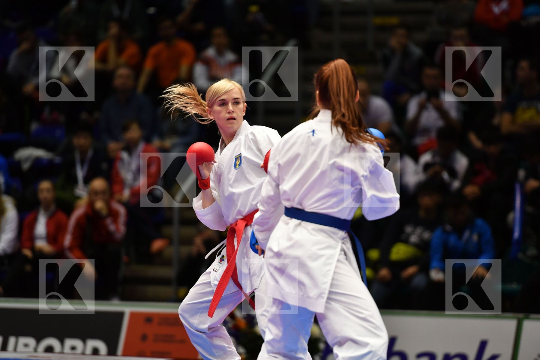 Female kumite -61 kg Germany Miggou Anna Serogina Anita Ukraine