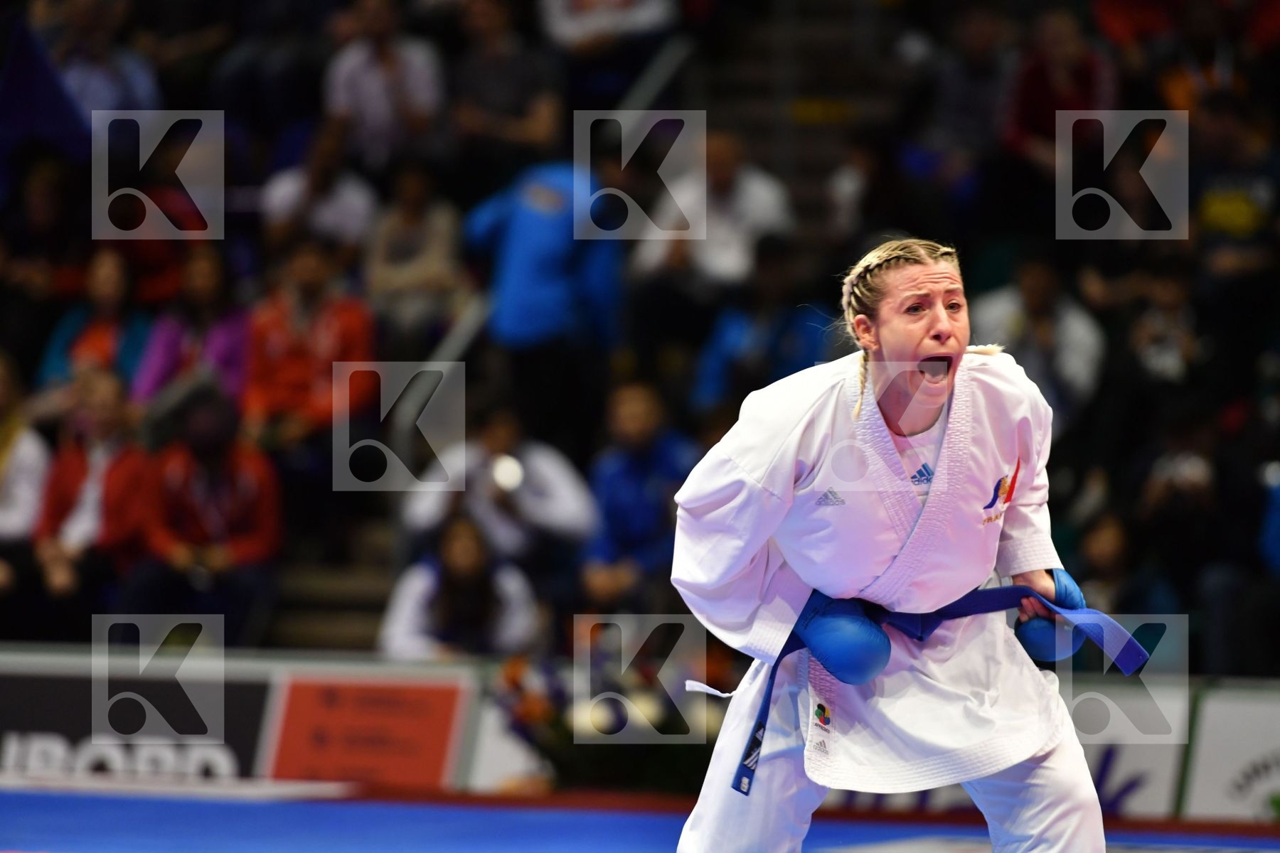 Female kumite -50 kg France Morocco Recchia Alexandra Sayah Aich