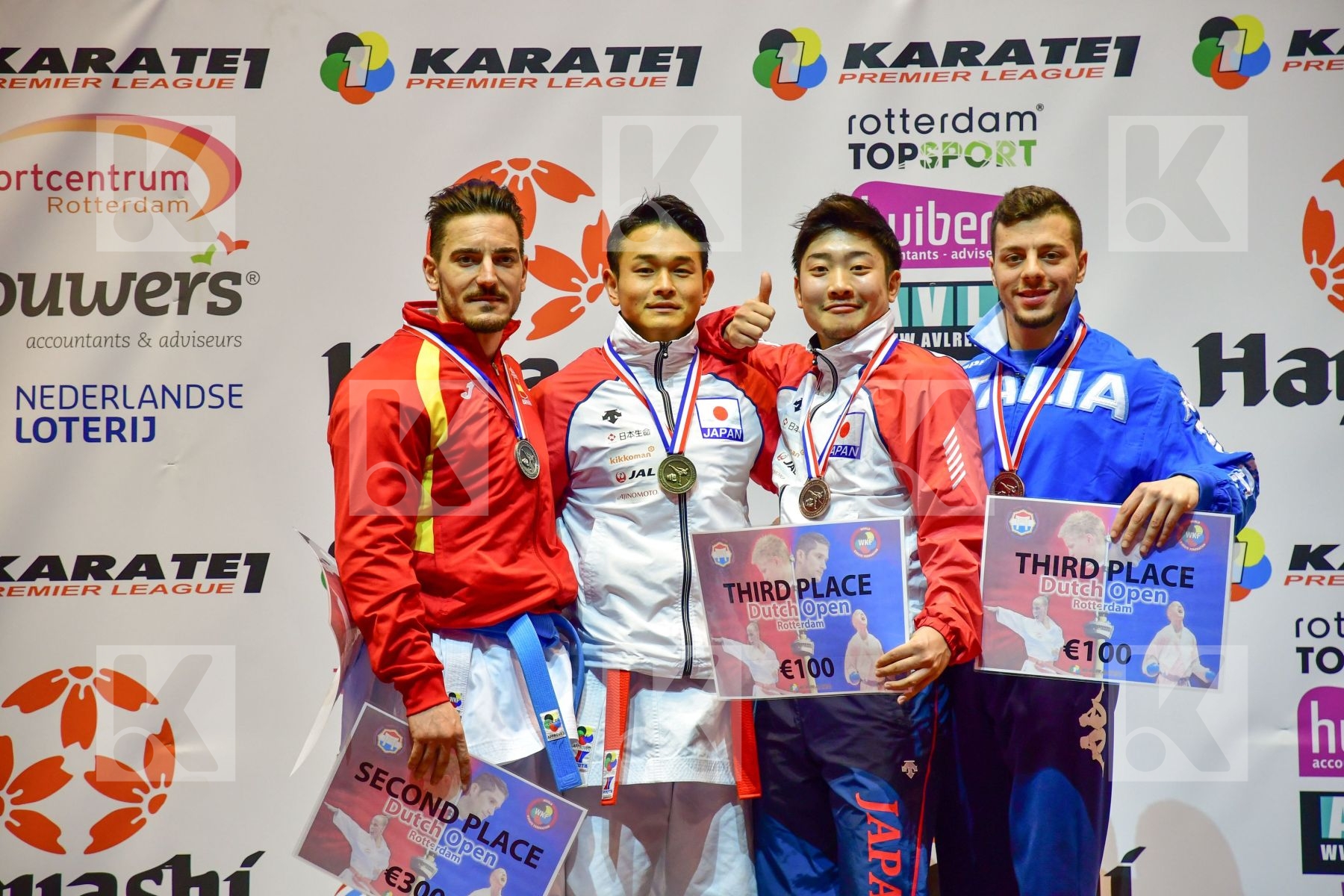 Hayashida Chikashi Iodice Alessandro Italy Japan Male kata podiu