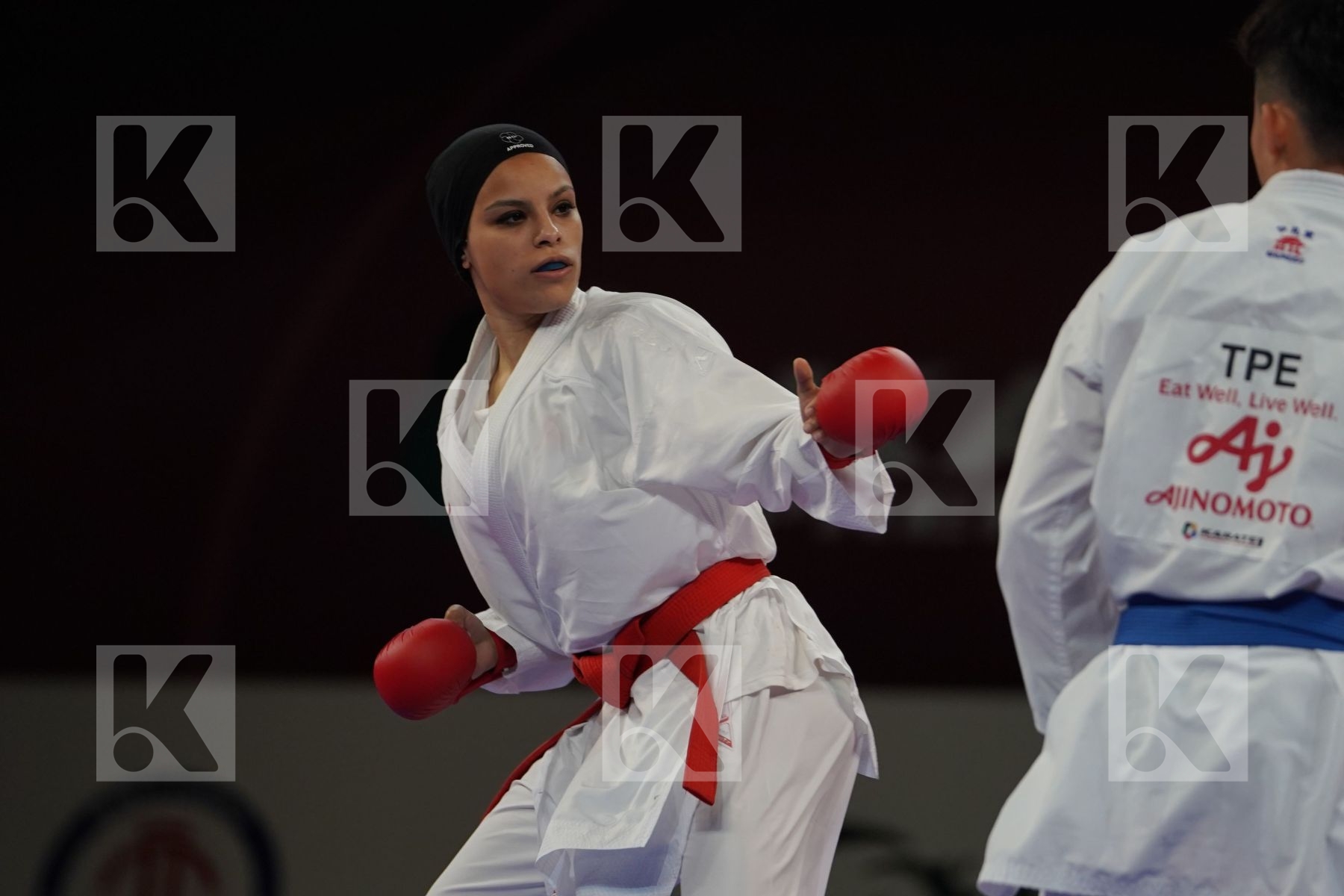 SAYED RADWA (EGYPT) vs KU TSUI-PING (CHINESE TAIPEI) in Senior Kumite -50 Kg - Bronze bout