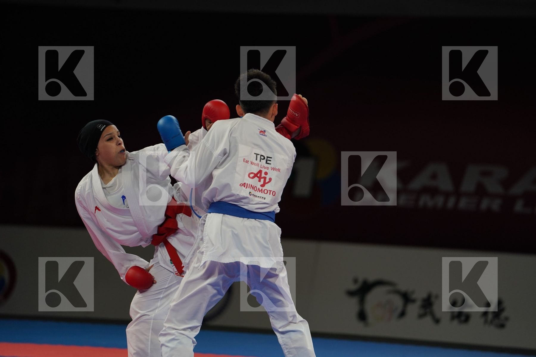 SAYED RADWA (EGYPT) vs KU TSUI-PING (CHINESE TAIPEI) in Senior Kumite -50 Kg - Bronze bout