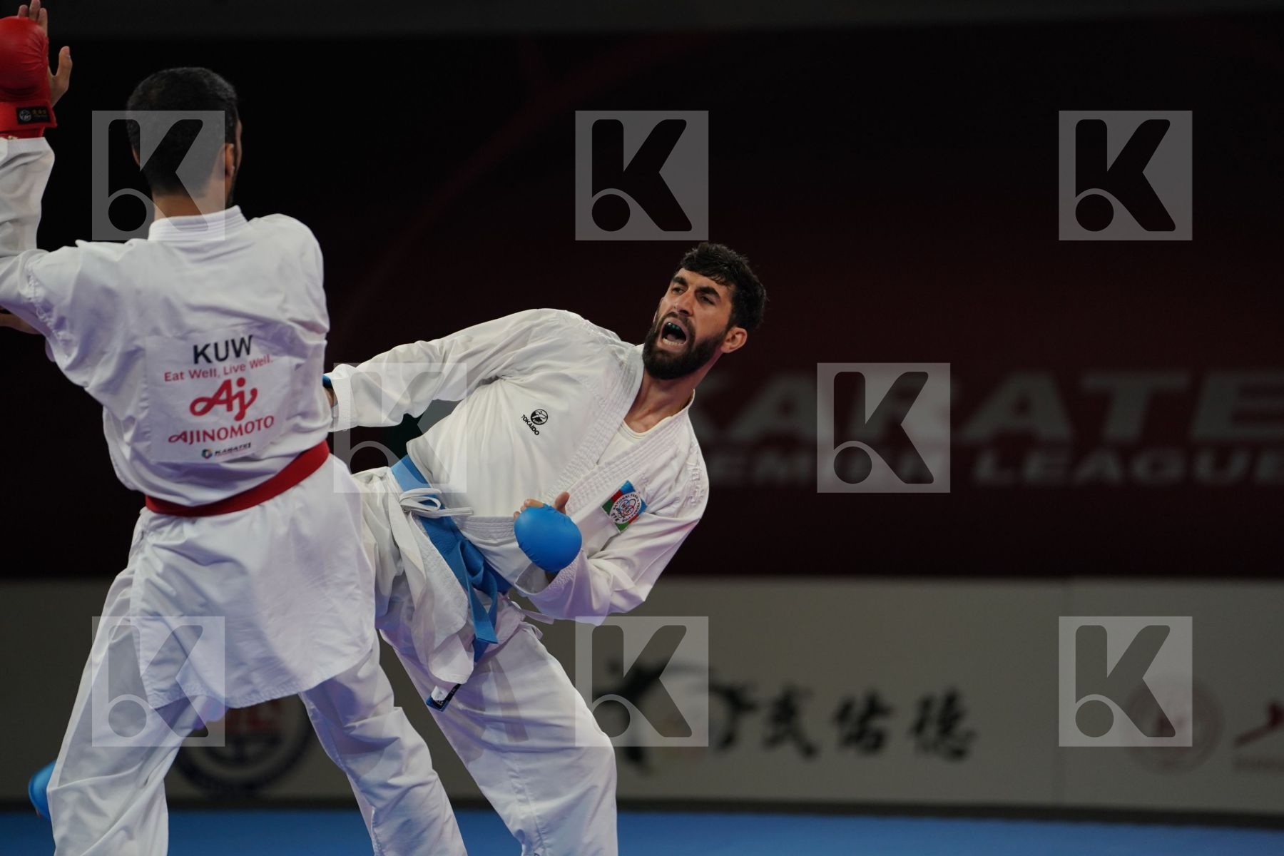 SHAABAN ABDULLAH (KUWAIT) vs FARZALIYEV FIRDOVSI (AZERBAIJAN) in Senior Kumite -60 Kg - Bronze bout