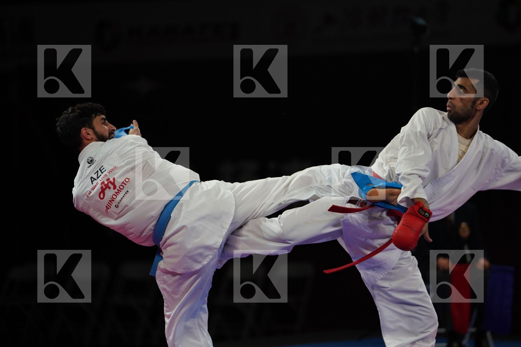 SHAABAN ABDULLAH (KUWAIT) vs FARZALIYEV FIRDOVSI (AZERBAIJAN) in Senior Kumite -60 Kg - Bronze bout