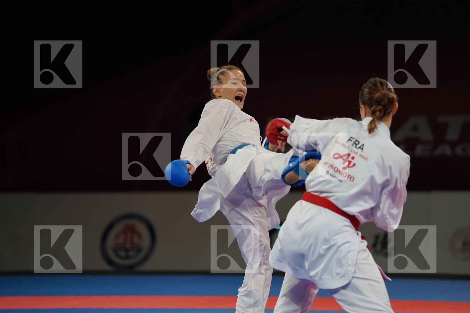 OUIHADDADENE SABRINA (FRANCE) vs YAKAN TUBA (TURKEY) in Senior Kumite -55 Kg - Bronze bout