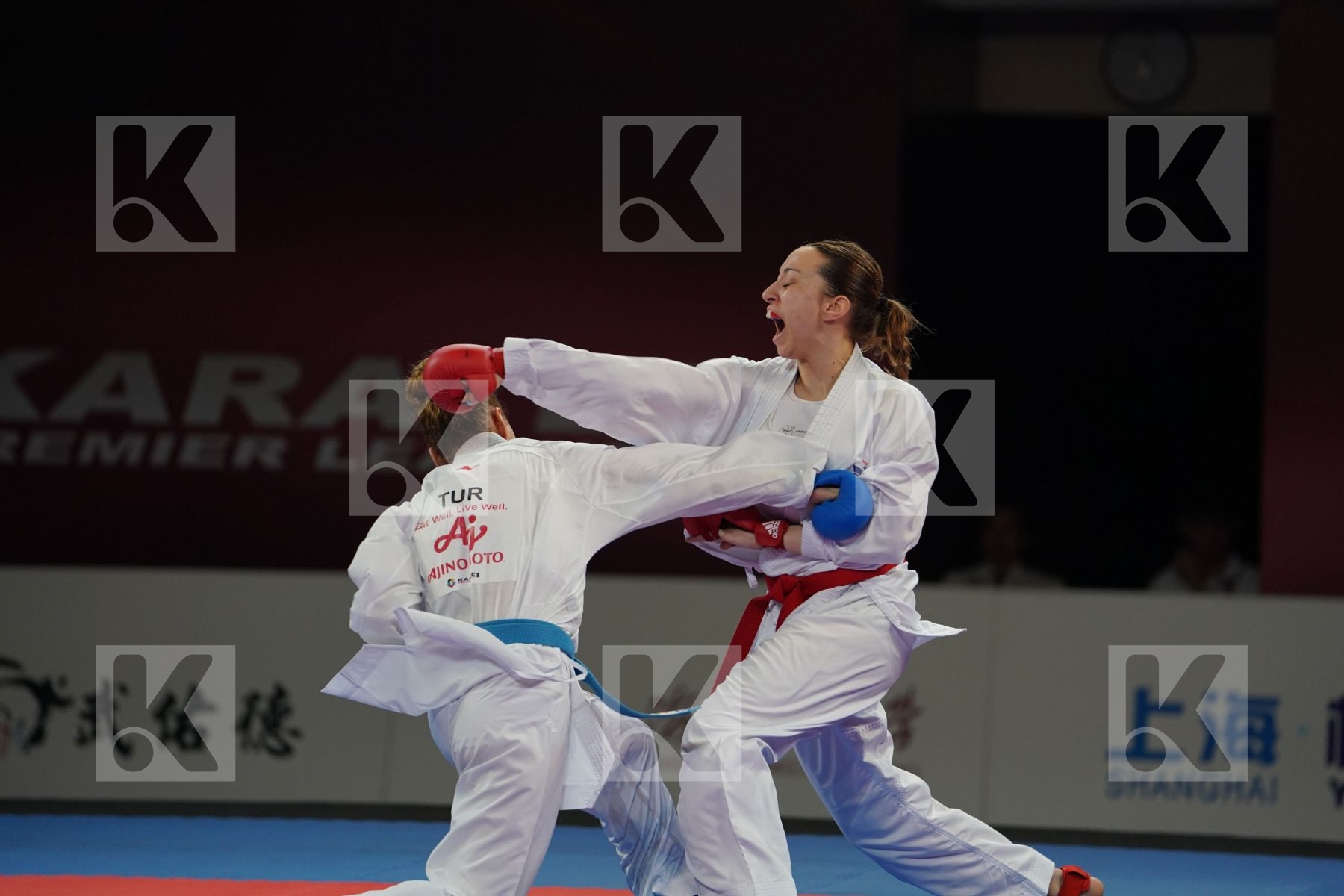 OUIHADDADENE SABRINA (FRANCE) vs YAKAN TUBA (TURKEY) in Senior Kumite -55 Kg - Bronze bout