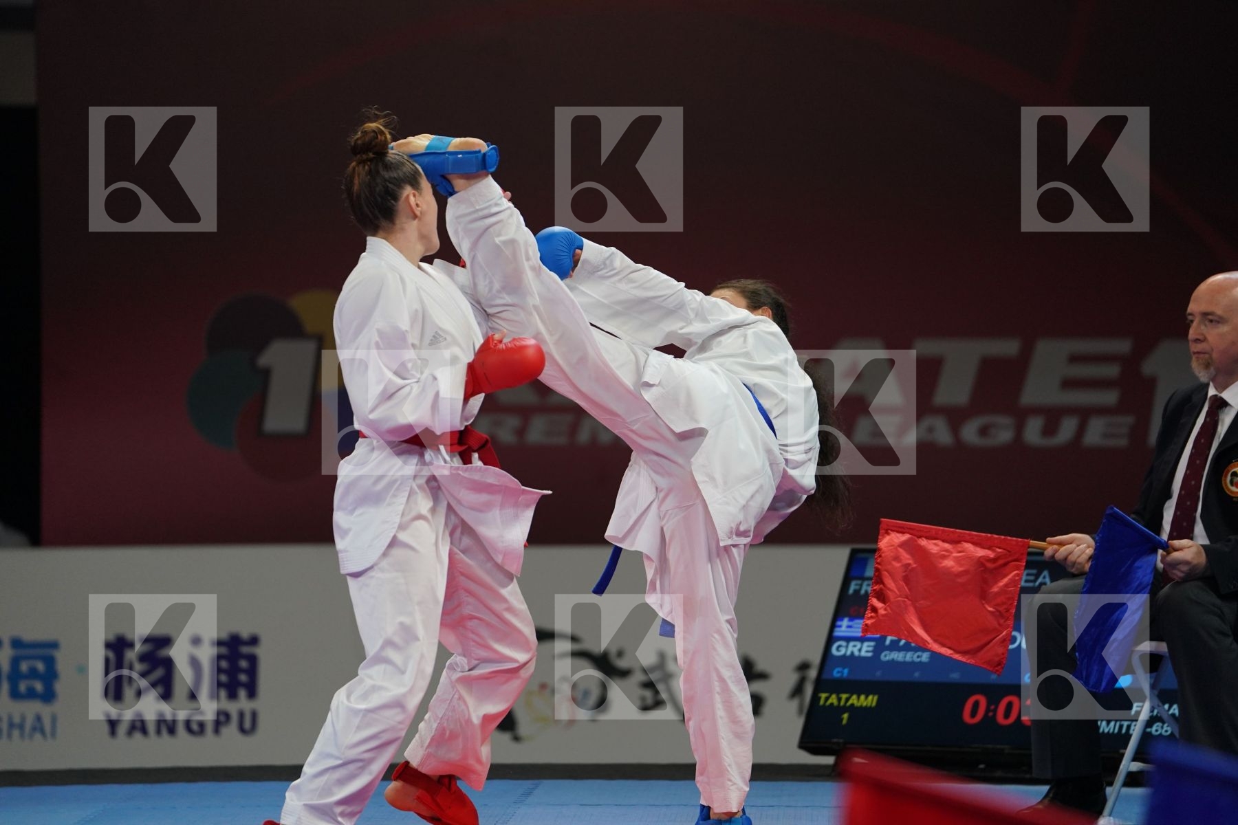 AVAZERI LEA (FRANCE) vs PANETSIDOU VASILIKI (GREECE) in Senior Kumite -68 Kg - Bronze bout