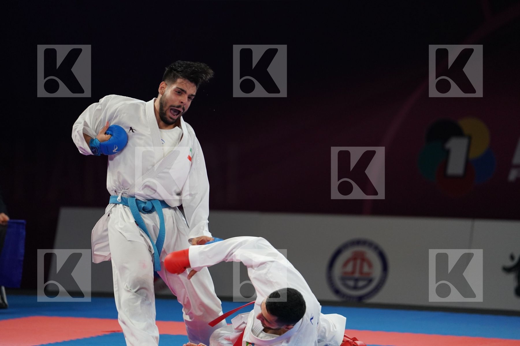 ABDULLAYEV PANAH (AZERBAIJAN) vs GHARARIZADEH MAHANI MAHDI (ISLAMIC REPUBLIC OF IRAN) in Senior Kumite -84 Kg - Bronze bout