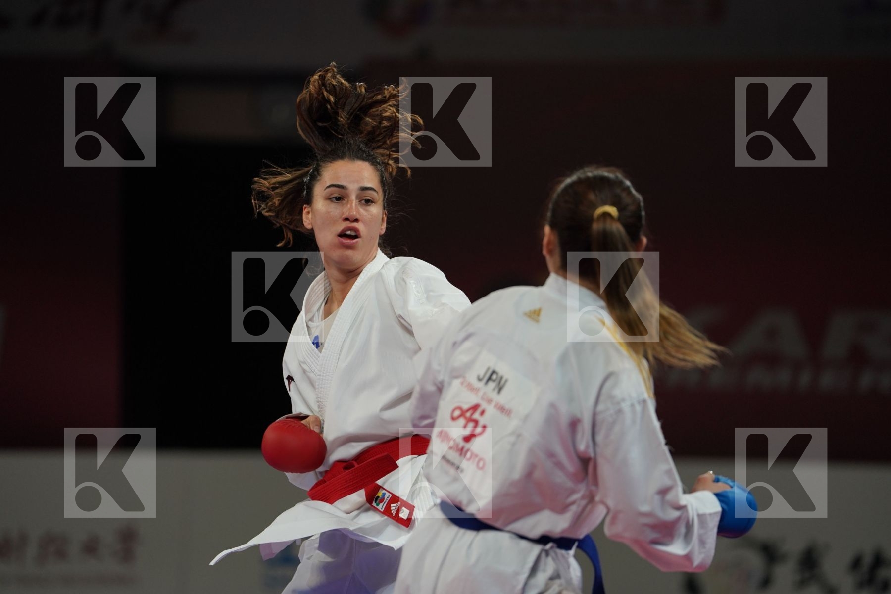 HOCAOGLU MELTEM (TURKEY) vs UEKUSA AYUMI (JAPAN) in Senior Kumite 68+ Kg - Bronze bout