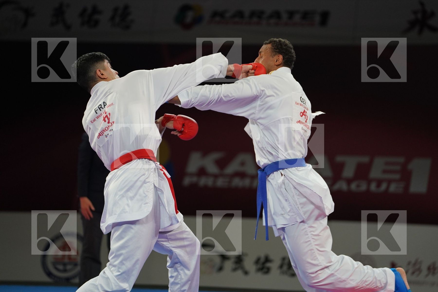 FILALI MEHDI (FRANCE) vs HORNE JONATHAN (GERMANY) in Senior Kumite 84+ Kg - Bronze bout
